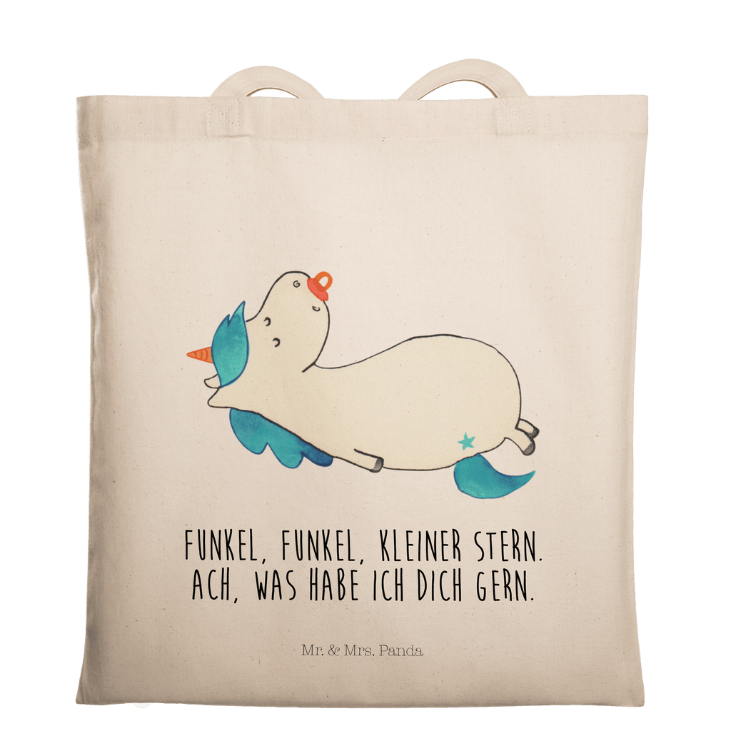 Tragetasche Einhorn Schnullie Beuteltasche, Beutel, Einkaufstasche, Jutebeutel, Stoffbeutel, Einhorn, Einhörner, Einhorn Deko, Pegasus, Unicorn, Baby, Kleinkind, Geburt, Geburtstag, Säugling, Schnuller, Geschenk Geburt, Mutter, Mama