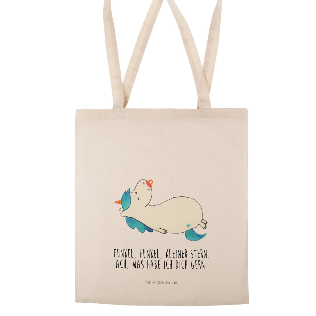 Tragetasche Einhorn Schnullie Beuteltasche, Beutel, Einkaufstasche, Jutebeutel, Stoffbeutel, Einhorn, Einhörner, Einhorn Deko, Pegasus, Unicorn, Baby, Kleinkind, Geburt, Geburtstag, Säugling, Schnuller, Geschenk Geburt, Mutter, Mama