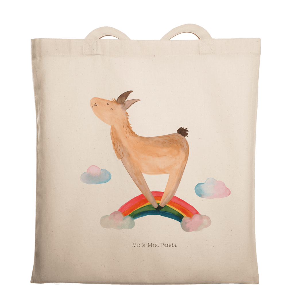 Tragetasche Lama Regenbogen Beuteltasche, Beutel, Einkaufstasche, Jutebeutel, Stoffbeutel, Lama, Alpaka, Lamas, Regenbogen, Haters gonna hate, Haters, Selbstständig, Außenseiter, Schule, Abi, Hobby, Wolkenland, Freiheit