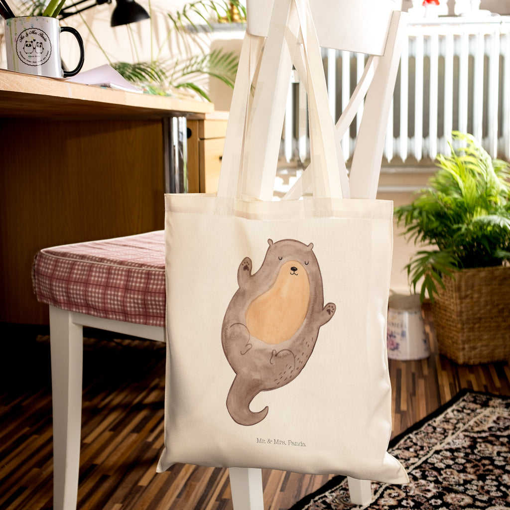 Tragetasche Otter Umarmen Beuteltasche, Beutel, Einkaufstasche, Jutebeutel, Stoffbeutel, Otter, Fischotter, Seeotter, Otter Seeotter See Otter