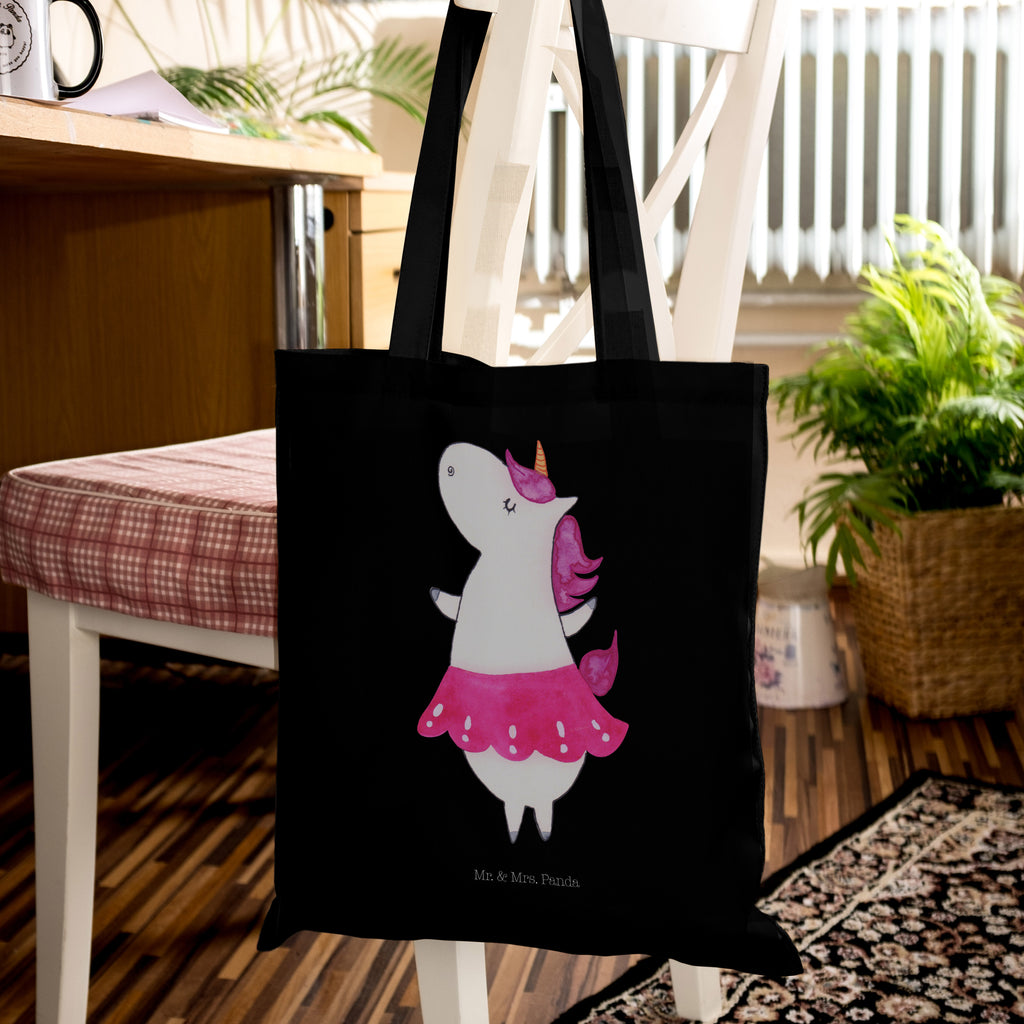 Tragetasche Einhorn Ballerina Beuteltasche, Beutel, Einkaufstasche, Jutebeutel, Stoffbeutel, Einhorn, Einhörner, Einhorn Deko, Pegasus, Unicorn, Tanzen, Ballerina, Party, Wohnung, Spaß, Feiern, Geburtstag, Tänzerin, Lebenslust, Lebensfreude