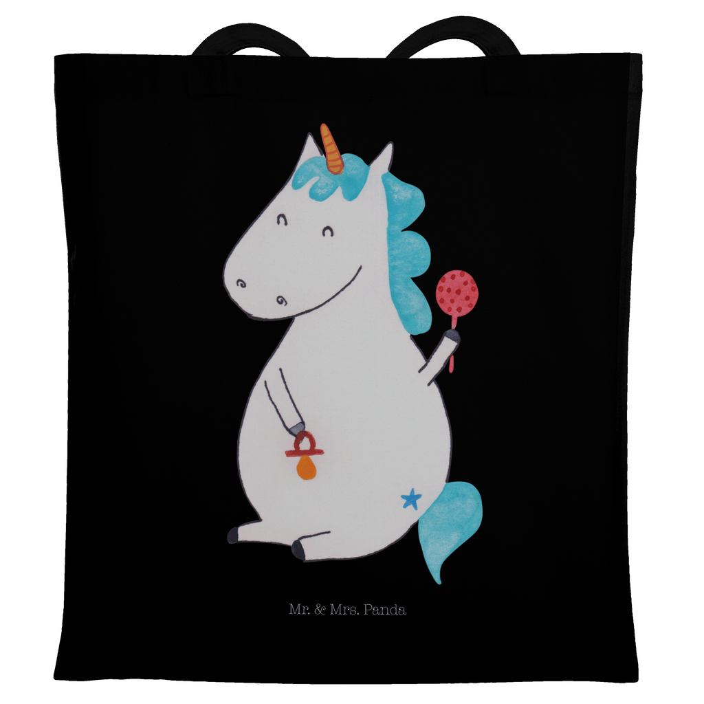 Tragetasche Einhorn Baby Beuteltasche, Beutel, Einkaufstasche, Jutebeutel, Stoffbeutel, Einhorn, Einhörner, Einhorn Deko, Pegasus, Unicorn, Mutter, Geburt, Geburtstag, erstes Kind, Baby, Babyglück, Nachwuchs, Eltern, Party, Kind, Schnuller