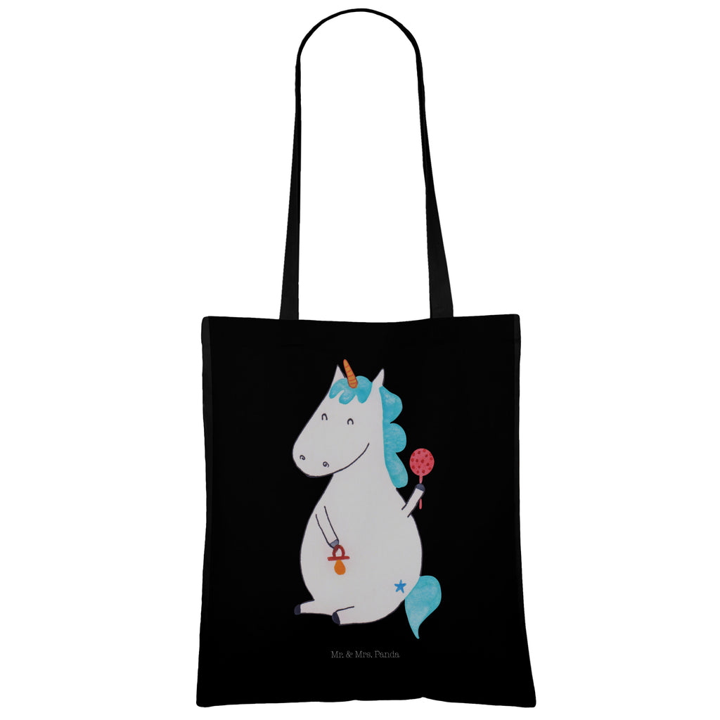 Tragetasche Einhorn Baby Beuteltasche, Beutel, Einkaufstasche, Jutebeutel, Stoffbeutel, Einhorn, Einhörner, Einhorn Deko, Pegasus, Unicorn, Mutter, Geburt, Geburtstag, erstes Kind, Baby, Babyglück, Nachwuchs, Eltern, Party, Kind, Schnuller