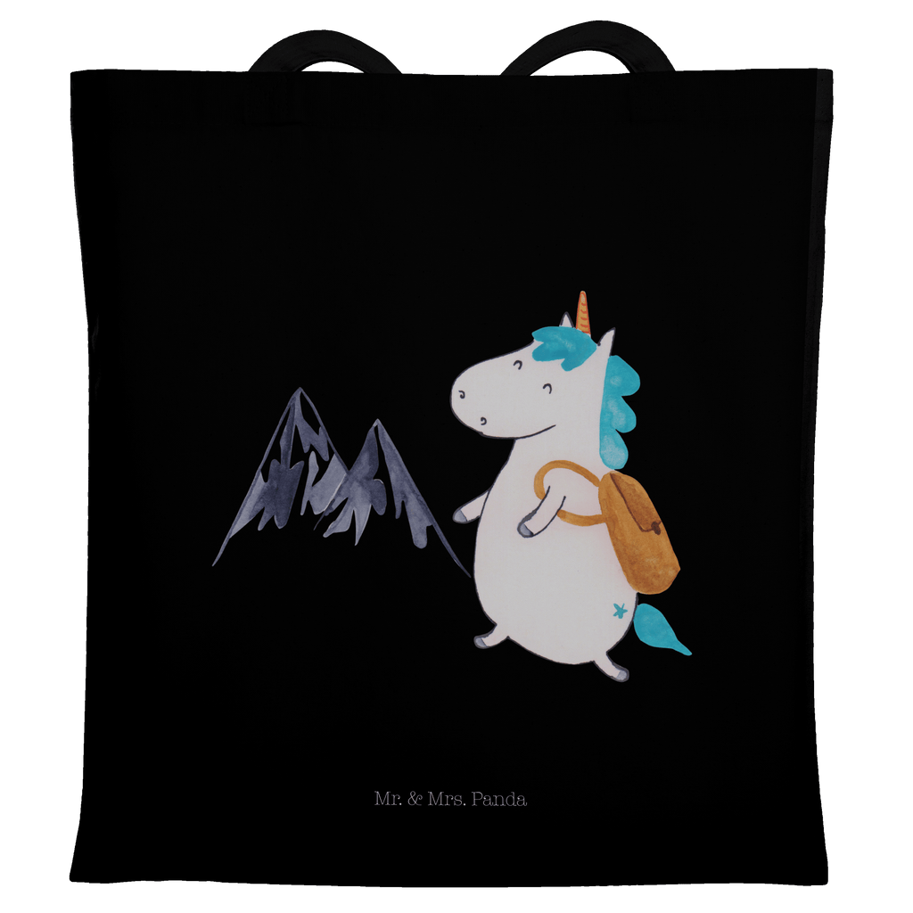 Tragetasche Einhorn Bergsteiger Beuteltasche, Beutel, Einkaufstasche, Jutebeutel, Stoffbeutel, Einhorn, Einhörner, Einhorn Deko, Pegasus, Unicorn, Bergsteiger, Abenteuer, Berge, Abenteurer, Weltenbummler, Weltreise, Reisen, Urlaub, Entdecker