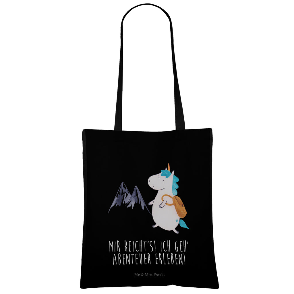 Tragetasche Einhorn Bergsteiger Beuteltasche, Beutel, Einkaufstasche, Jutebeutel, Stoffbeutel, Einhorn, Einhörner, Einhorn Deko, Pegasus, Unicorn, Bergsteiger, Abenteuer, Berge, Abenteurer, Weltenbummler, Weltreise, Reisen, Urlaub, Entdecker