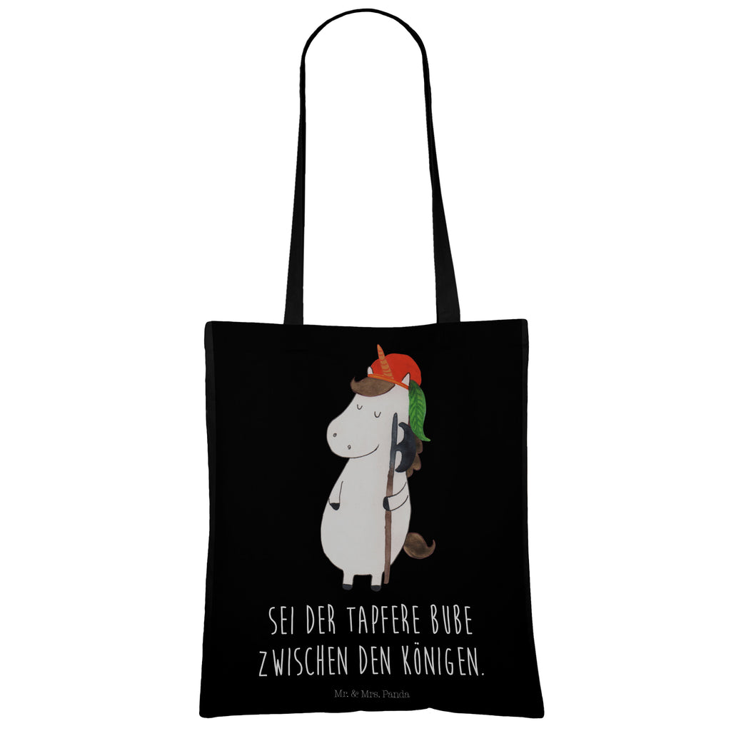 Tragetasche Einhorn Bube Beuteltasche, Beutel, Einkaufstasche, Jutebeutel, Stoffbeutel, Einhorn, Einhörner, Einhorn Deko, Pegasus, Unicorn, Bube, Mittelalter
