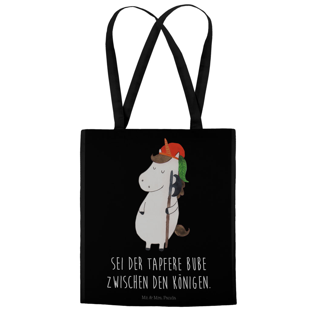 Tragetasche Einhorn Bube Beuteltasche, Beutel, Einkaufstasche, Jutebeutel, Stoffbeutel, Einhorn, Einhörner, Einhorn Deko, Pegasus, Unicorn, Bube, Mittelalter