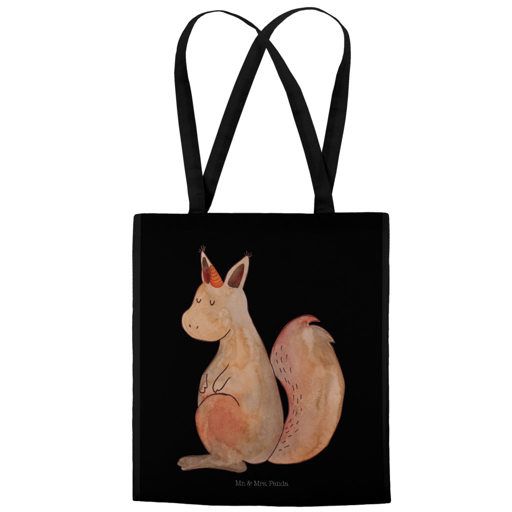Tragetasche Einhörnchen Glaube Beuteltasche, Beutel, Einkaufstasche, Jutebeutel, Stoffbeutel, Einhorn, Einhörner, Einhorn Deko, Pegasus, Unicorn, Einhörnchen, Eichhörnchen, Eichhorn