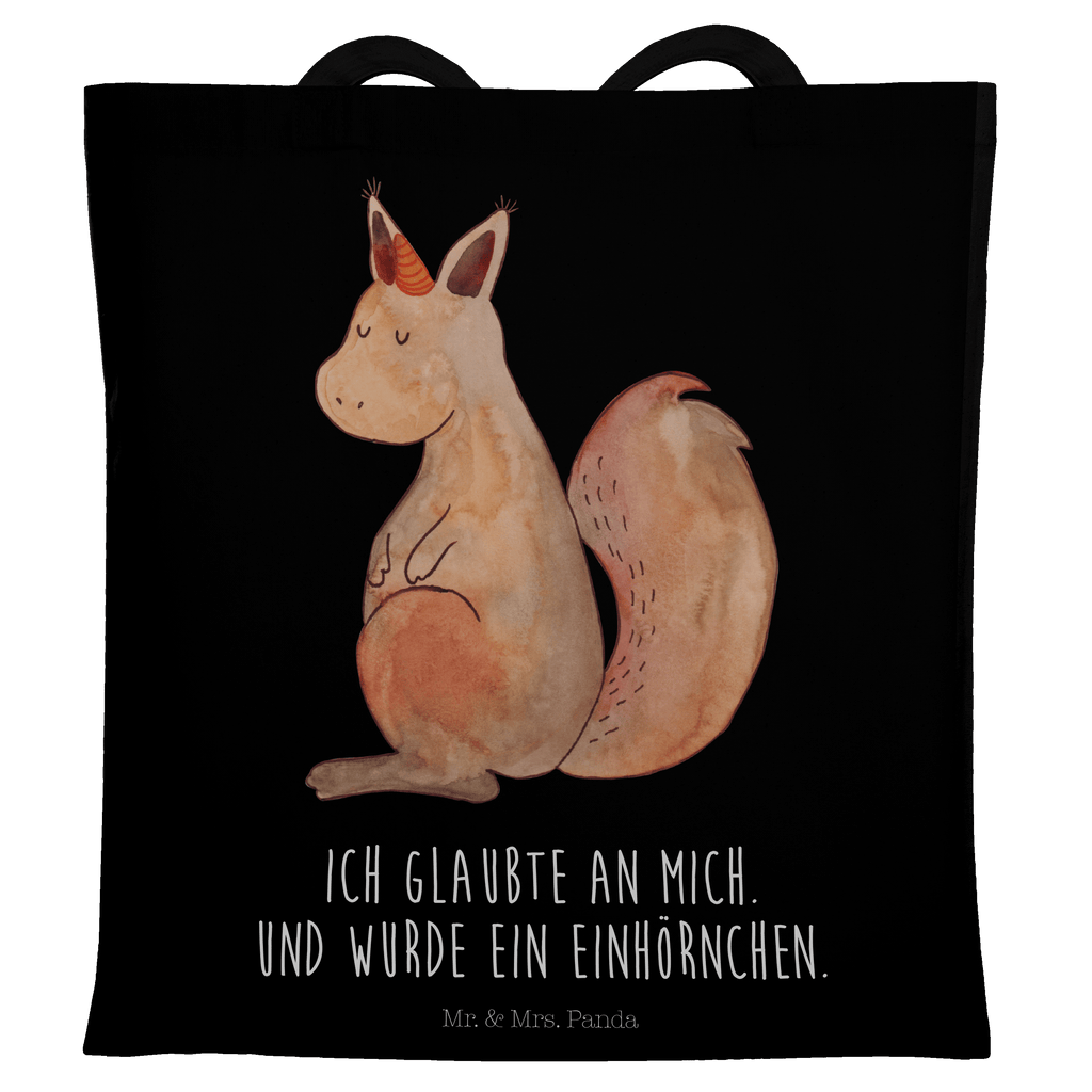 Tragetasche Einhörnchen Glaube Beuteltasche, Beutel, Einkaufstasche, Jutebeutel, Stoffbeutel, Einhorn, Einhörner, Einhorn Deko, Pegasus, Unicorn, Einhörnchen, Eichhörnchen, Eichhorn