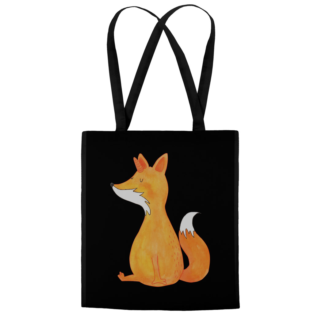 Tragetasche Fuchshörnchen Wunsch Beuteltasche, Beutel, Einkaufstasche, Jutebeutel, Stoffbeutel, Einhorn, Einhörner, Einhorn Deko, Pegasus, Unicorn, Fuchs, Unicorns, Fuchshörnchen, Fuchshorn, Foxycorn, Füchse