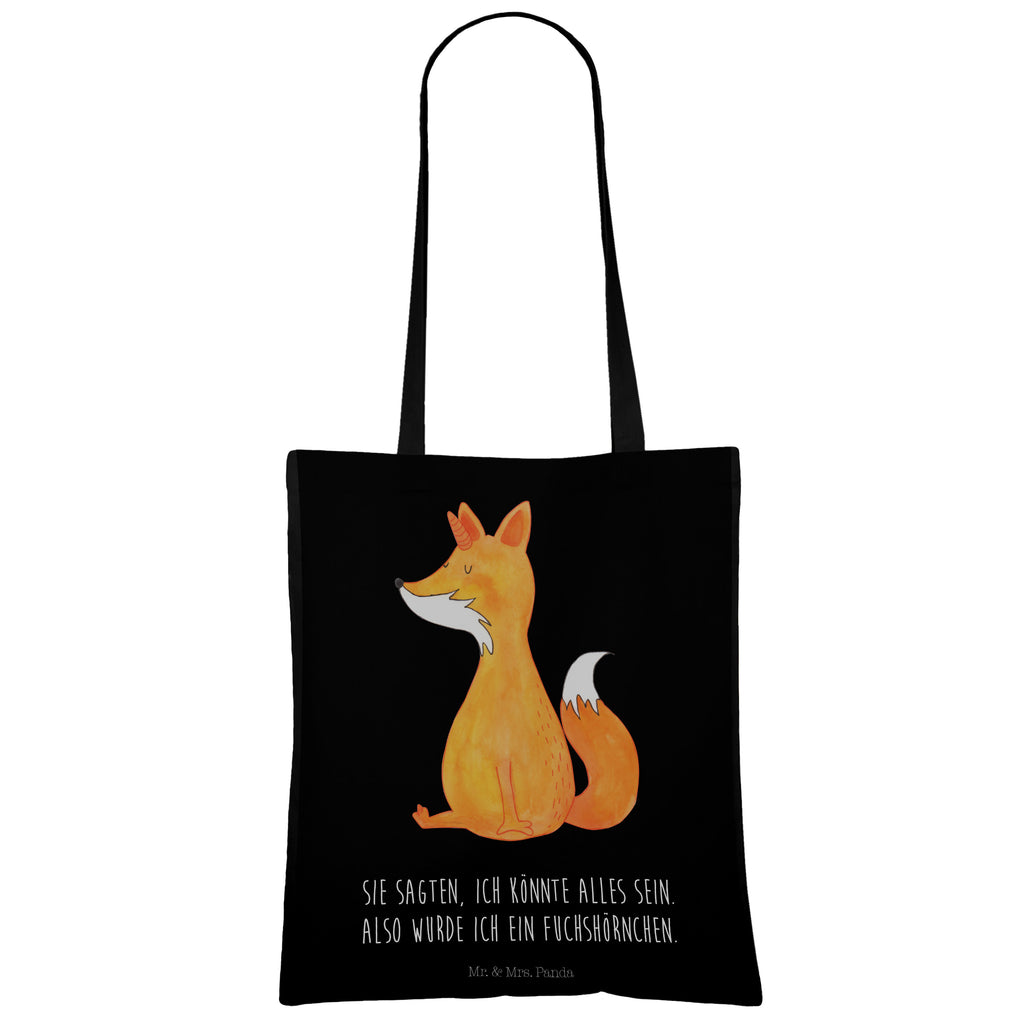 Tragetasche Fuchshörnchen Wunsch Beuteltasche, Beutel, Einkaufstasche, Jutebeutel, Stoffbeutel, Einhorn, Einhörner, Einhorn Deko, Pegasus, Unicorn, Fuchs, Unicorns, Fuchshörnchen, Fuchshorn, Foxycorn, Füchse