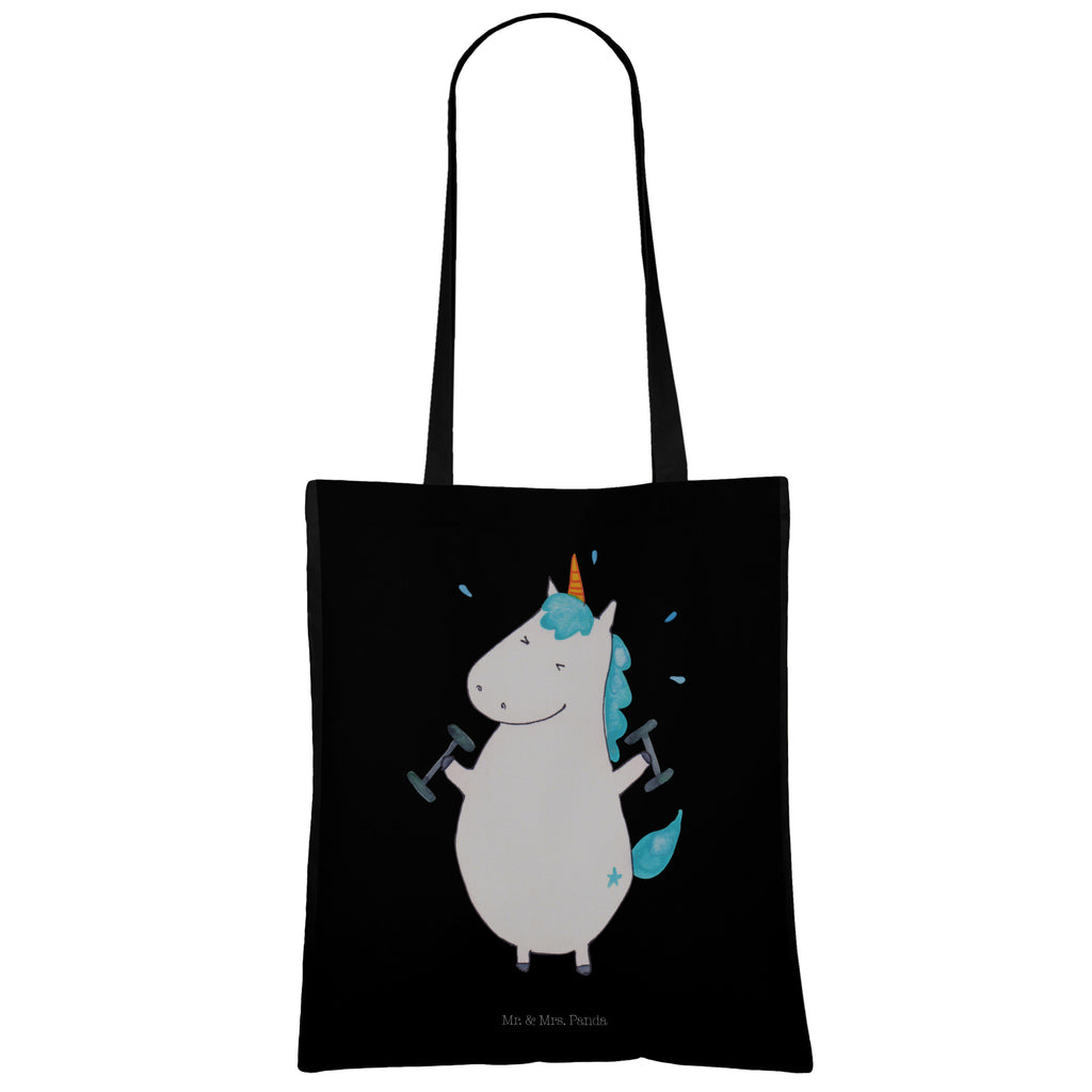 Tragetasche Einhorn Fitness Beuteltasche, Beutel, Einkaufstasche, Jutebeutel, Stoffbeutel, Einhorn, Einhörner, Einhorn Deko, Pegasus, Unicorn, Gym, Fitness, Fitnessstudio, Diät, Abnehmen, Sport, Pumpen, Geräte, Sixpack