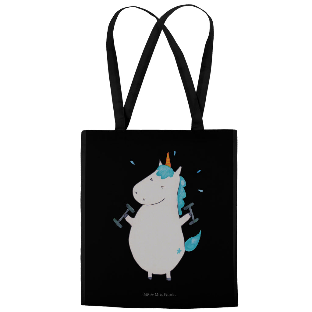 Tragetasche Einhorn Fitness Beuteltasche, Beutel, Einkaufstasche, Jutebeutel, Stoffbeutel, Einhorn, Einhörner, Einhorn Deko, Pegasus, Unicorn, Gym, Fitness, Fitnessstudio, Diät, Abnehmen, Sport, Pumpen, Geräte, Sixpack
