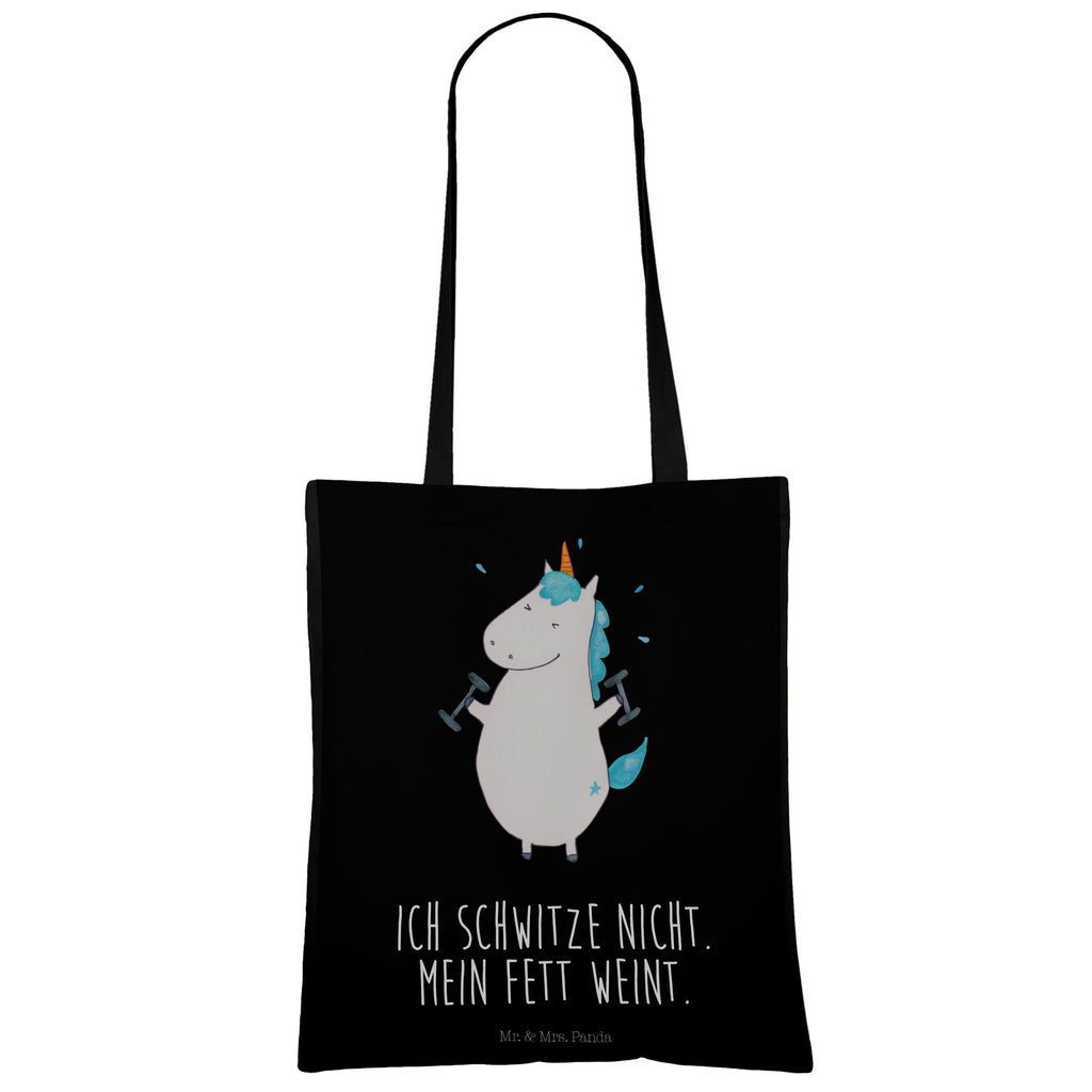 Tragetasche Einhorn Fitness Beuteltasche, Beutel, Einkaufstasche, Jutebeutel, Stoffbeutel, Einhorn, Einhörner, Einhorn Deko, Pegasus, Unicorn, Gym, Fitness, Fitnessstudio, Diät, Abnehmen, Sport, Pumpen, Geräte, Sixpack