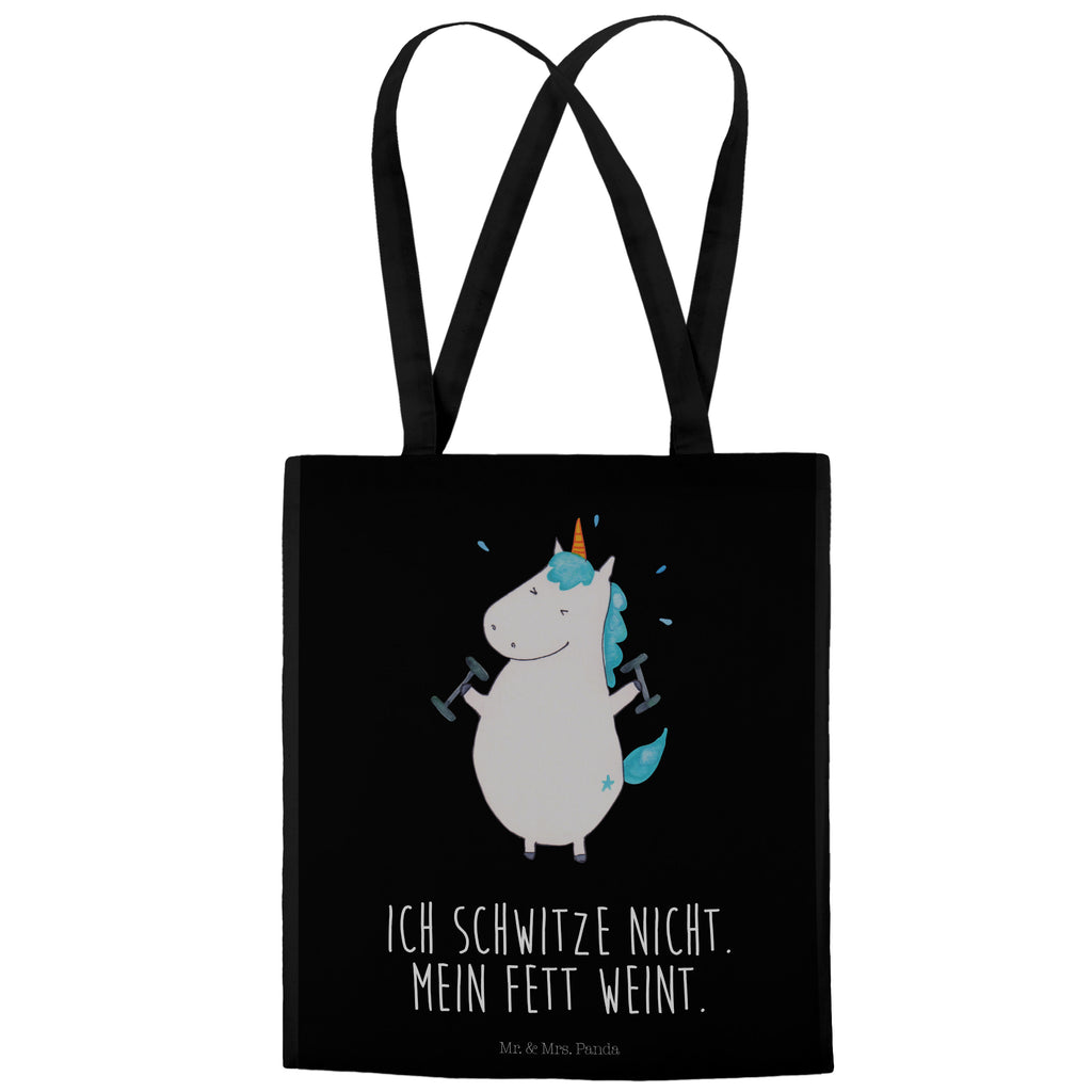 Tragetasche Einhorn Fitness Beuteltasche, Beutel, Einkaufstasche, Jutebeutel, Stoffbeutel, Einhorn, Einhörner, Einhorn Deko, Pegasus, Unicorn, Gym, Fitness, Fitnessstudio, Diät, Abnehmen, Sport, Pumpen, Geräte, Sixpack