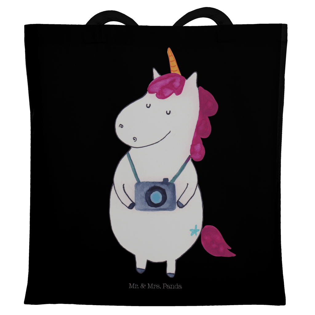 Tragetasche Einhorn Fotograf Beuteltasche, Beutel, Einkaufstasche, Jutebeutel, Stoffbeutel, Einhorn, Einhörner, Einhorn Deko, Pegasus, Unicorn, Fotograf, Fotografie, Kamera, Reisen, Weltreise, Weltenbummler, Urlaub, Tourist, Kurztrip, Reise, Städtereise