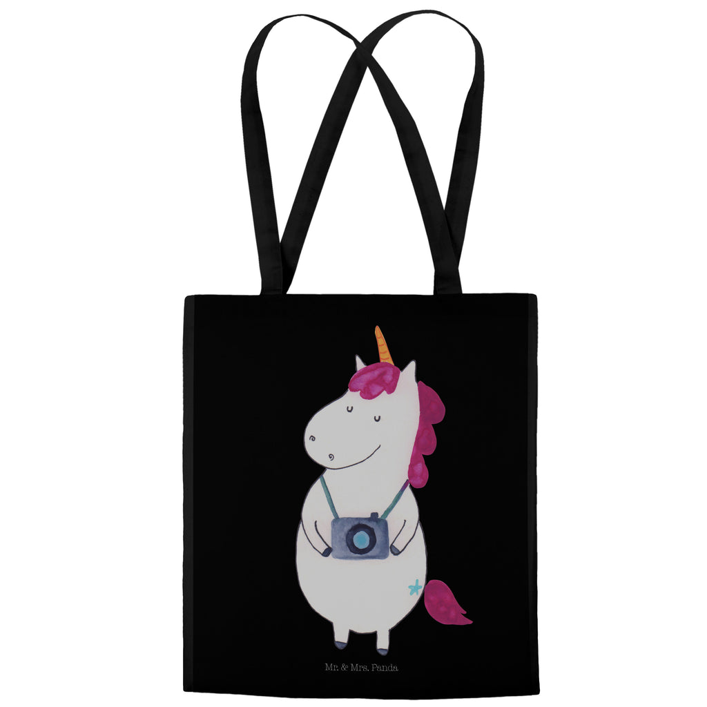 Tragetasche Einhorn Fotograf Beuteltasche, Beutel, Einkaufstasche, Jutebeutel, Stoffbeutel, Einhorn, Einhörner, Einhorn Deko, Pegasus, Unicorn, Fotograf, Fotografie, Kamera, Reisen, Weltreise, Weltenbummler, Urlaub, Tourist, Kurztrip, Reise, Städtereise