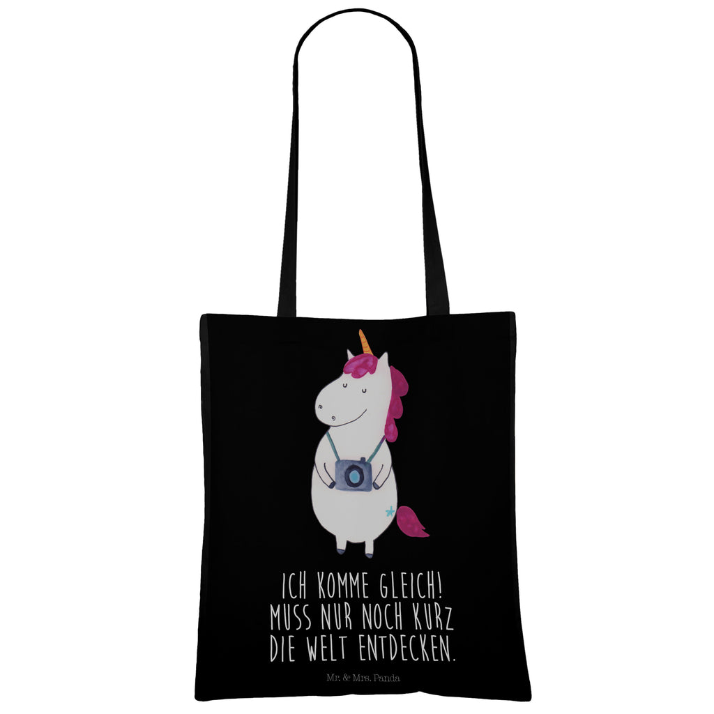 Tragetasche Einhorn Fotograf Beuteltasche, Beutel, Einkaufstasche, Jutebeutel, Stoffbeutel, Einhorn, Einhörner, Einhorn Deko, Pegasus, Unicorn, Fotograf, Fotografie, Kamera, Reisen, Weltreise, Weltenbummler, Urlaub, Tourist, Kurztrip, Reise, Städtereise