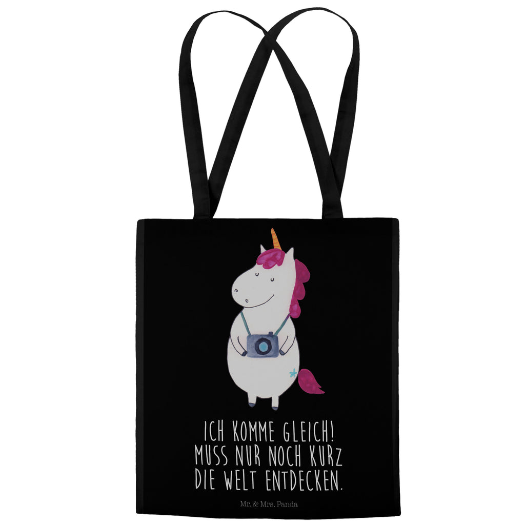 Tragetasche Einhorn Fotograf Beuteltasche, Beutel, Einkaufstasche, Jutebeutel, Stoffbeutel, Einhorn, Einhörner, Einhorn Deko, Pegasus, Unicorn, Fotograf, Fotografie, Kamera, Reisen, Weltreise, Weltenbummler, Urlaub, Tourist, Kurztrip, Reise, Städtereise