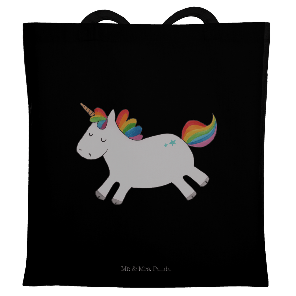 Tragetasche Einhorn Happy Beuteltasche, Beutel, Einkaufstasche, Jutebeutel, Stoffbeutel, Einhorn, Einhörner, Einhorn Deko, Pegasus, Unicorn, glücklich, fröhlich, Spaß, Freude, Lebensfreude, witzig, spannend, Lächeln, Lachen
