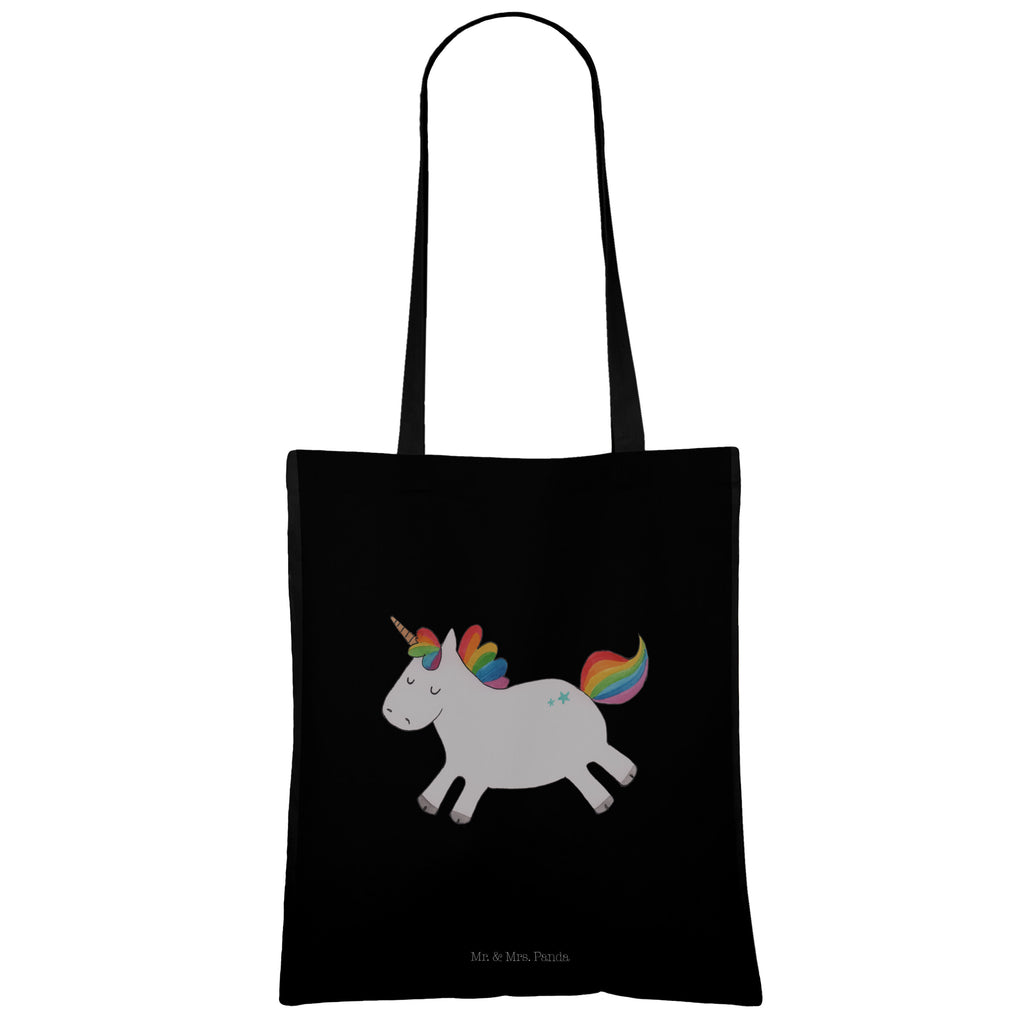 Tragetasche Einhorn Happy Beuteltasche, Beutel, Einkaufstasche, Jutebeutel, Stoffbeutel, Einhorn, Einhörner, Einhorn Deko, Pegasus, Unicorn, glücklich, fröhlich, Spaß, Freude, Lebensfreude, witzig, spannend, Lächeln, Lachen