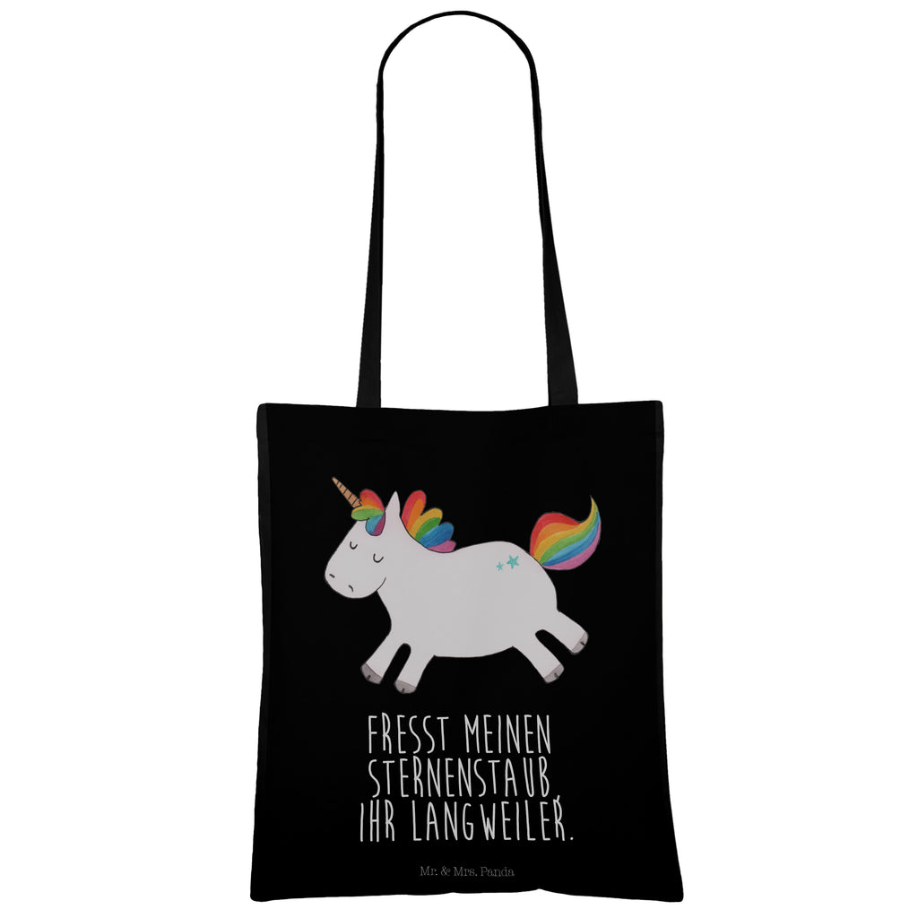 Tragetasche Einhorn Happy Beuteltasche, Beutel, Einkaufstasche, Jutebeutel, Stoffbeutel, Einhorn, Einhörner, Einhorn Deko, Pegasus, Unicorn, glücklich, fröhlich, Spaß, Freude, Lebensfreude, witzig, spannend, Lächeln, Lachen