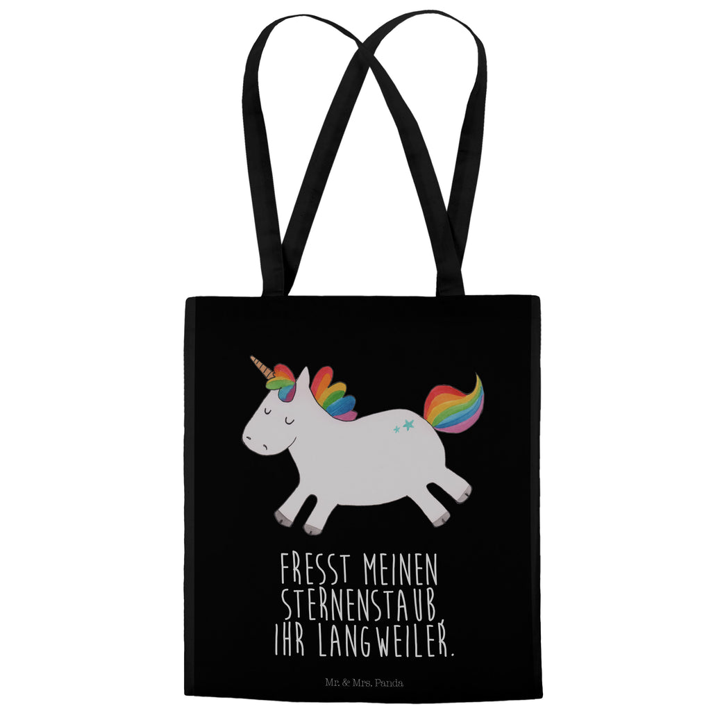 Tragetasche Einhorn Happy Beuteltasche, Beutel, Einkaufstasche, Jutebeutel, Stoffbeutel, Einhorn, Einhörner, Einhorn Deko, Pegasus, Unicorn, glücklich, fröhlich, Spaß, Freude, Lebensfreude, witzig, spannend, Lächeln, Lachen