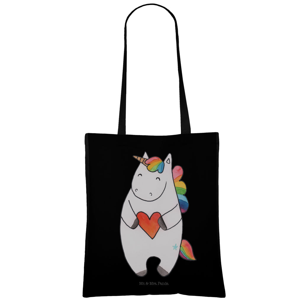Tragetasche Einhorn Herz Beuteltasche, Beutel, Einkaufstasche, Jutebeutel, Stoffbeutel, Einhorn, Einhörner, Einhorn Deko, Pegasus, Unicorn, Herz, schlimm, böse, witzig, lustig, Freundin, anders, bunt