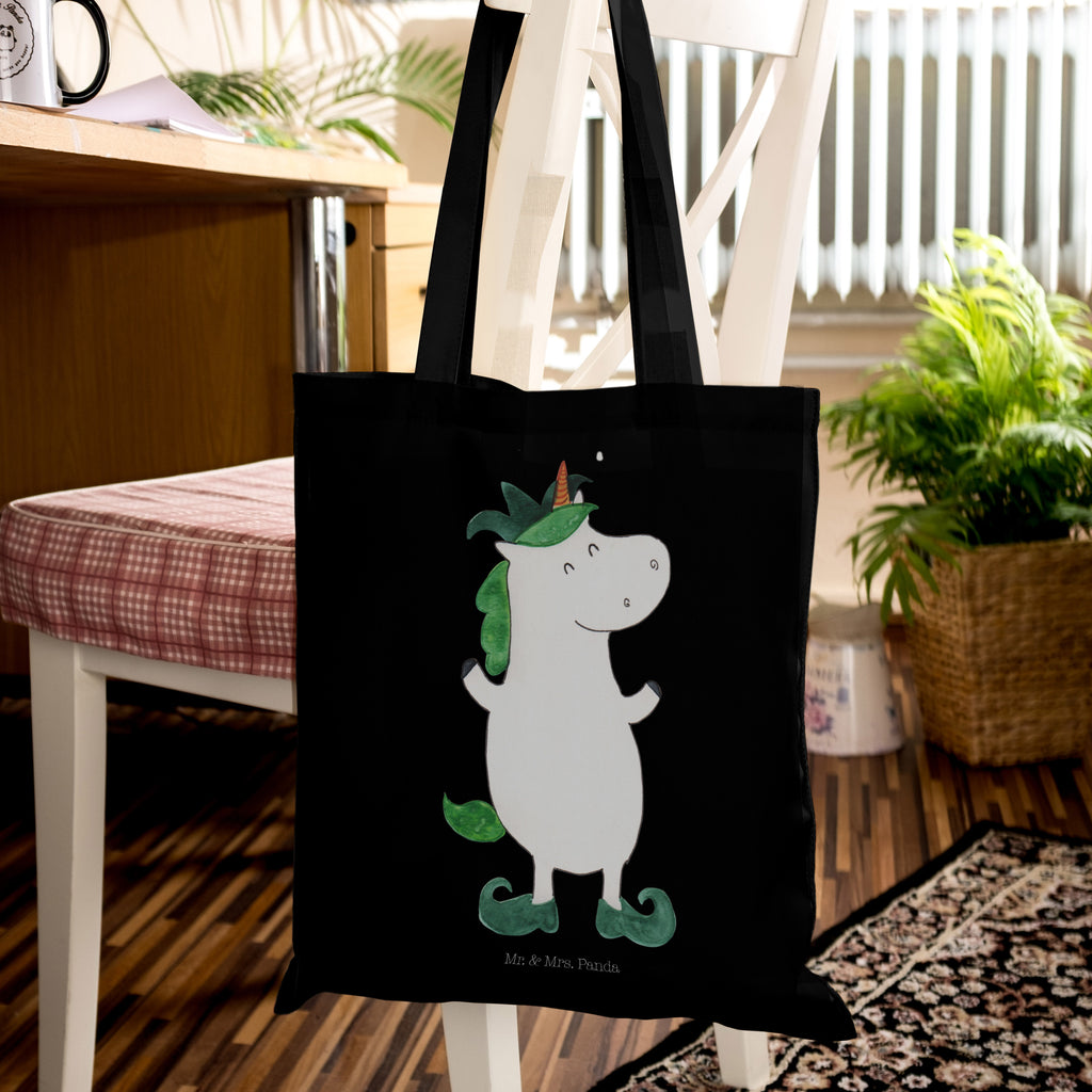Tragetasche Einhorn Joker Beuteltasche, Beutel, Einkaufstasche, Jutebeutel, Stoffbeutel, Einhorn, Einhörner, Einhorn Deko, Pegasus, Unicorn, Hofnarr, Kasper, Gaukler, Mittelalter