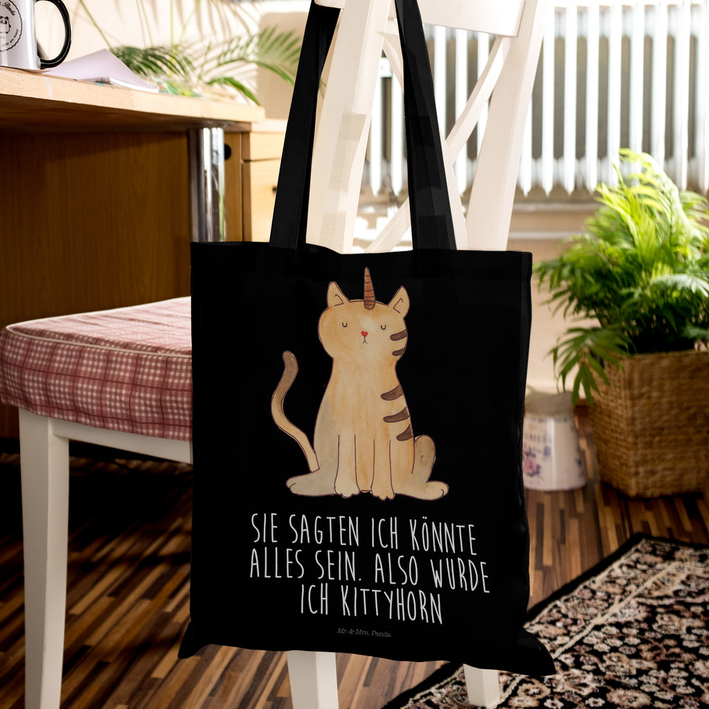 Tragetasche Einhorn Katze Beuteltasche, Beutel, Einkaufstasche, Jutebeutel, Stoffbeutel, Einhorn, Einhörner, Einhorn Deko, Pegasus, Unicorn, Katzer, Mieze, Regenbogen, Glitzer, Einhornpower, Erwachsenwerden, Katze, Katzenhorn, Einhornkatze, Kittyhorn