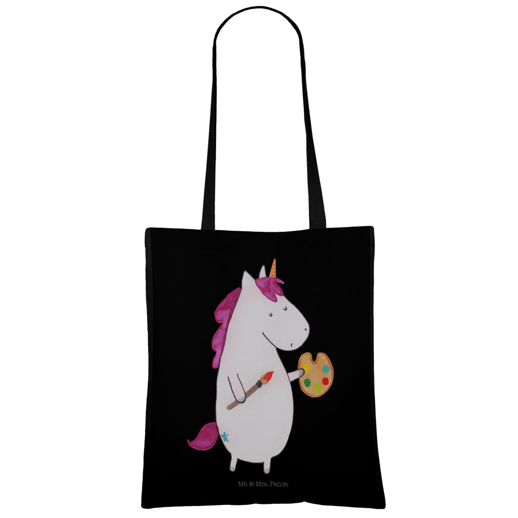 Tragetasche Einhorn Künstler Beuteltasche, Beutel, Einkaufstasche, Jutebeutel, Stoffbeutel, Einhorn, Einhörner, Einhorn Deko, Pegasus, Unicorn, Englisch, Künstler, Artist, Malen, Zeichnen, Welt, Farbe, Stift, Pinsel, Geschenk, Maler