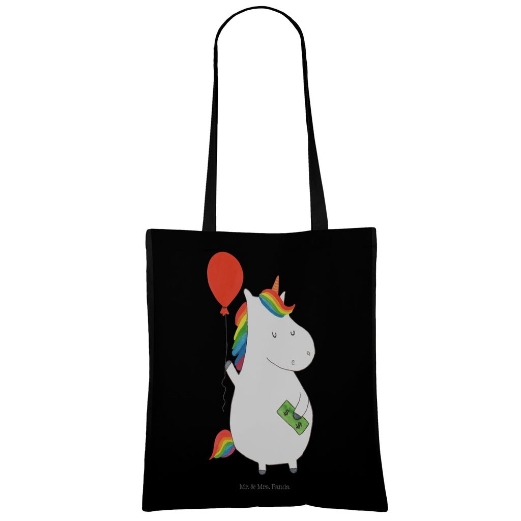 Tragetasche Einhorn Luftballon Beuteltasche, Beutel, Einkaufstasche, Jutebeutel, Stoffbeutel, Einhorn, Einhörner, Einhorn Deko, Pegasus, Unicorn, Luftballon, Geld, Lebenslust, Freude, Geschenk, Freundin