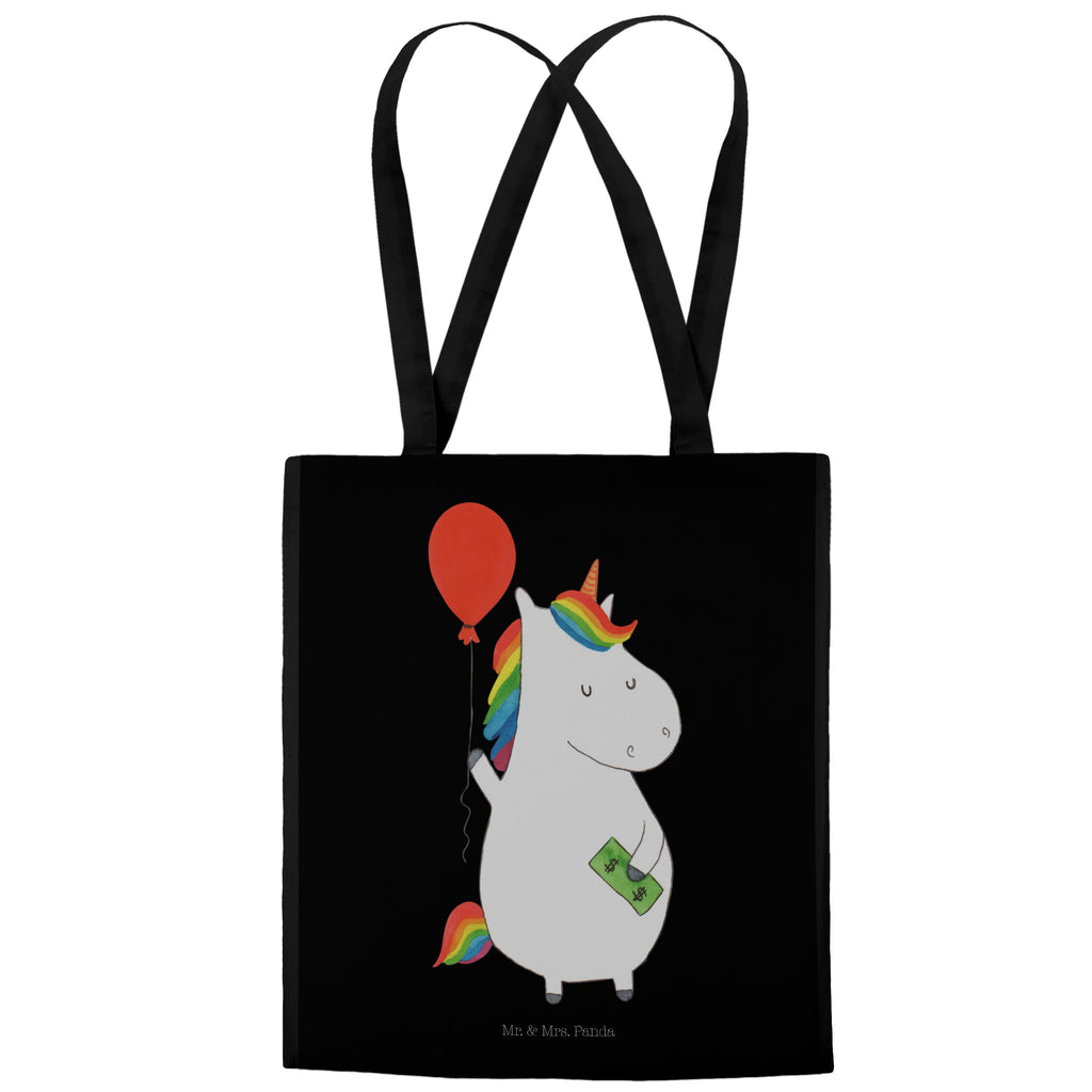 Tragetasche Einhorn Luftballon Beuteltasche, Beutel, Einkaufstasche, Jutebeutel, Stoffbeutel, Einhorn, Einhörner, Einhorn Deko, Pegasus, Unicorn, Luftballon, Geld, Lebenslust, Freude, Geschenk, Freundin