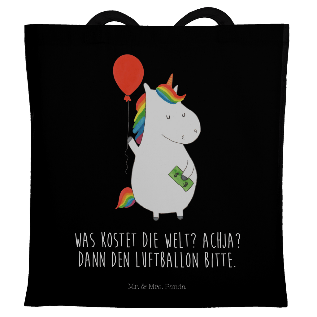 Tragetasche Einhorn Luftballon Beuteltasche, Beutel, Einkaufstasche, Jutebeutel, Stoffbeutel, Einhorn, Einhörner, Einhorn Deko, Pegasus, Unicorn, Luftballon, Geld, Lebenslust, Freude, Geschenk, Freundin