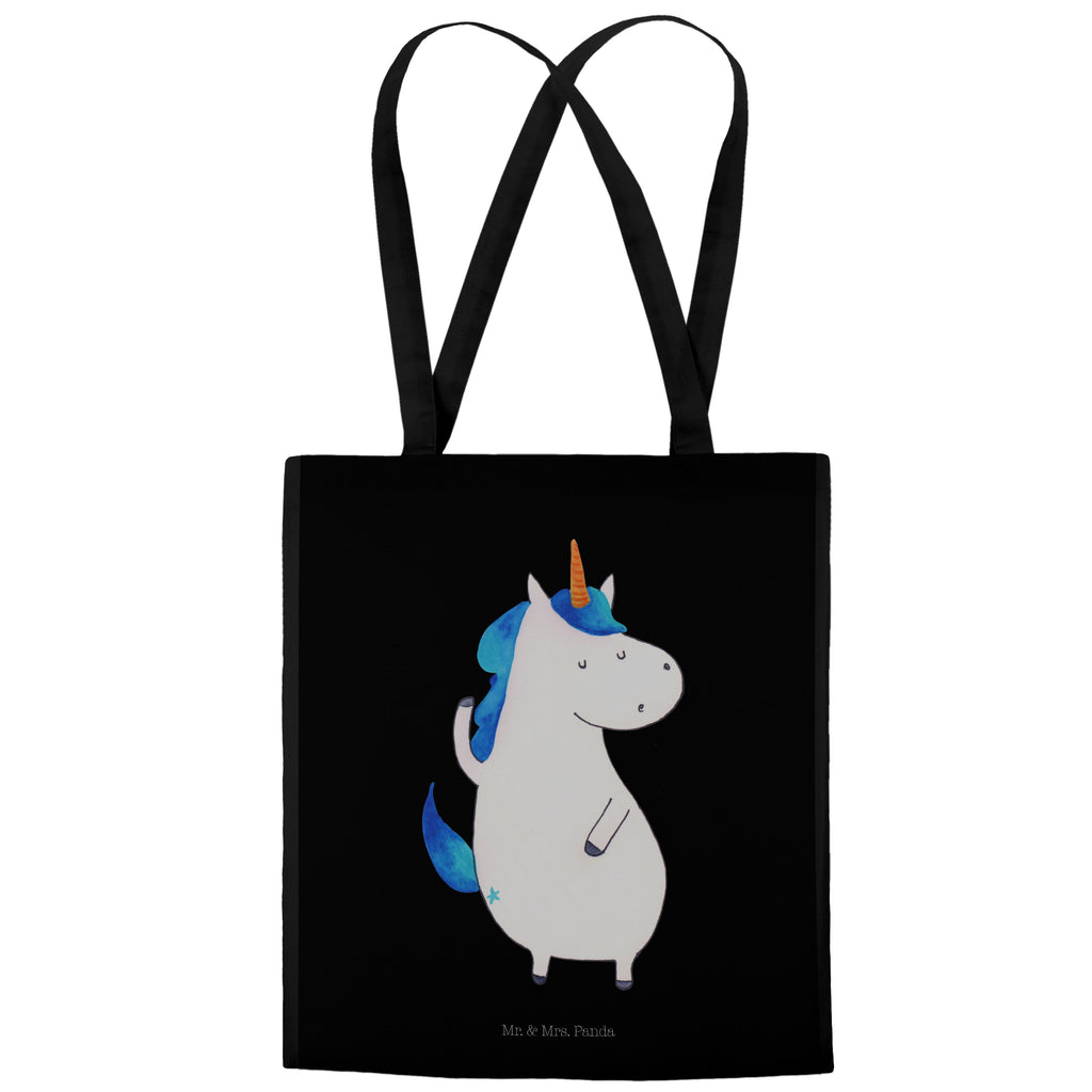 Tragetasche Einhorn Mann Beuteltasche, Beutel, Einkaufstasche, Jutebeutel, Stoffbeutel, Einhorn, Einhörner, Einhorn Deko, Pegasus, Unicorn, cool, Mann, Freundin, Familie, bester Freund, BFF, Party, hübsch, beste