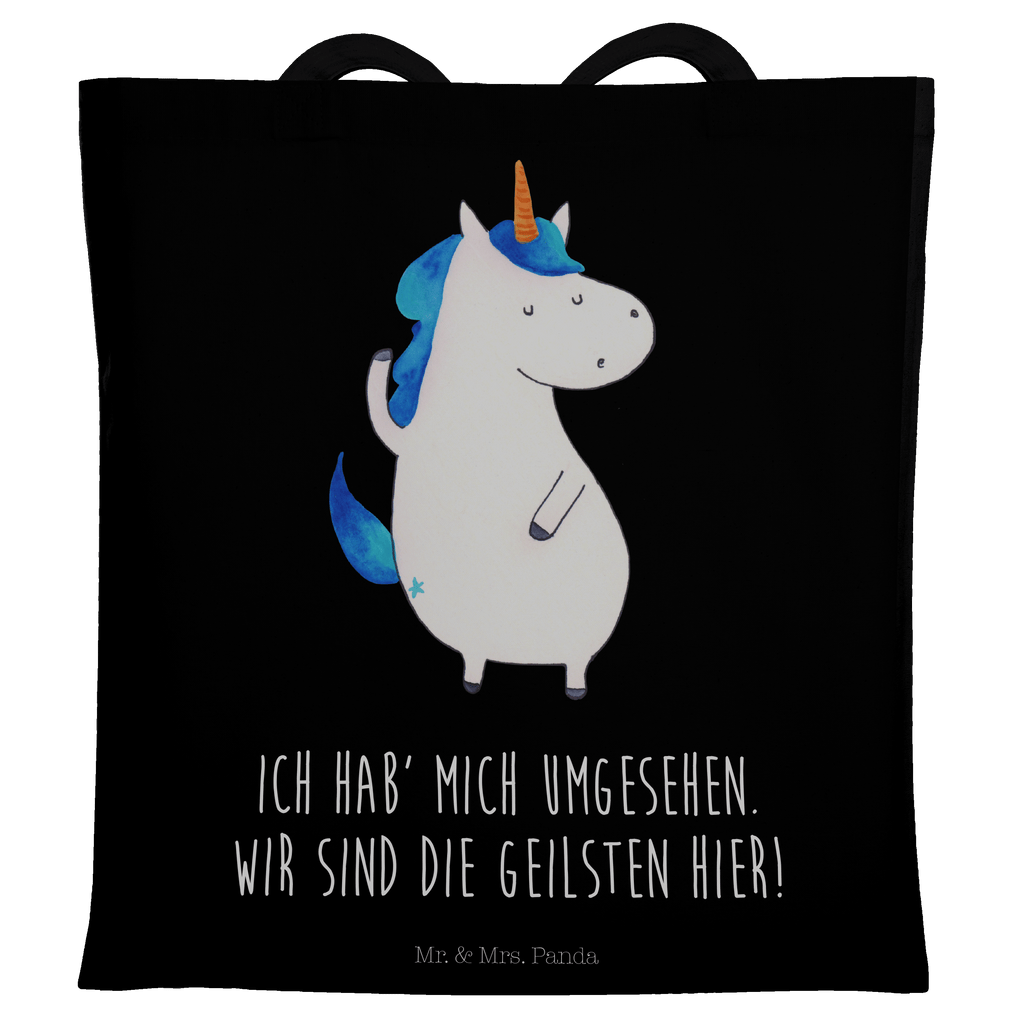 Tragetasche Einhorn Mann Beuteltasche, Beutel, Einkaufstasche, Jutebeutel, Stoffbeutel, Einhorn, Einhörner, Einhorn Deko, Pegasus, Unicorn, cool, Mann, Freundin, Familie, bester Freund, BFF, Party, hübsch, beste