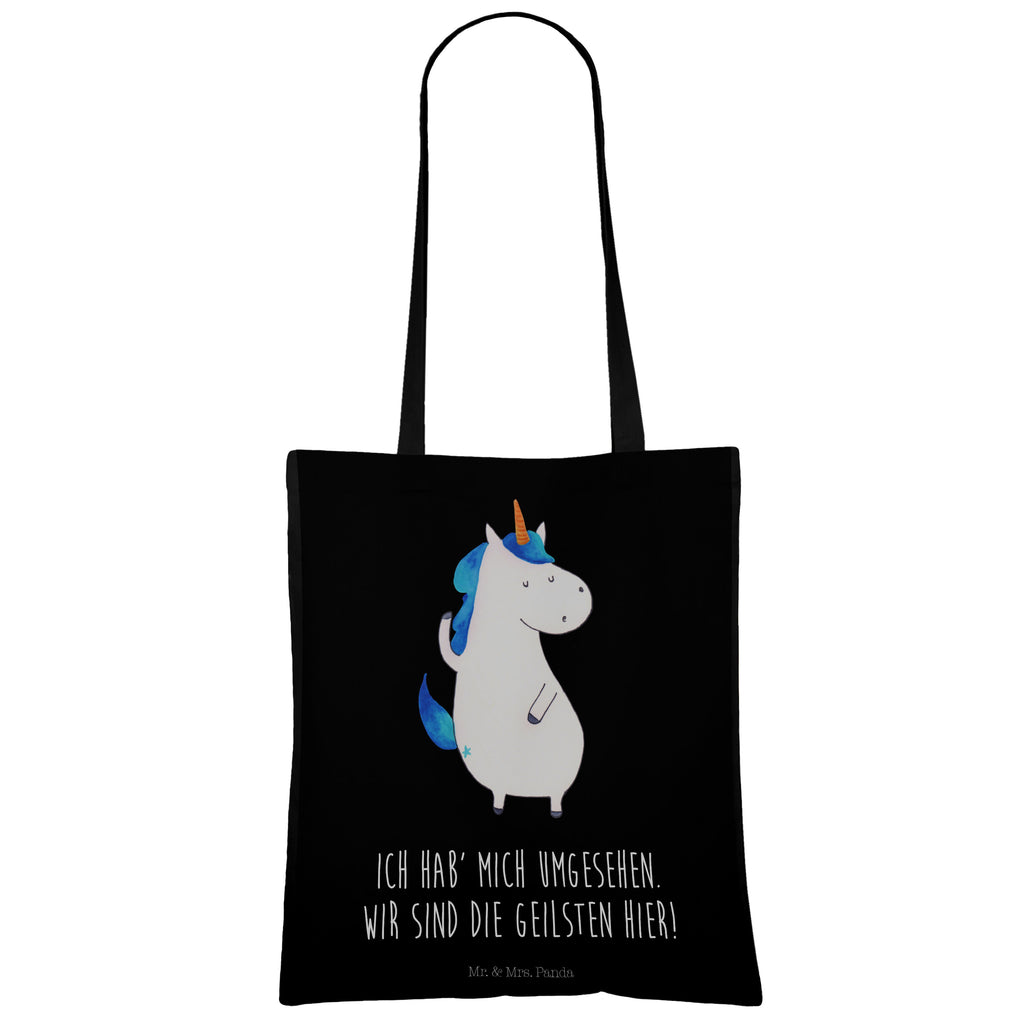 Tragetasche Einhorn Mann Beuteltasche, Beutel, Einkaufstasche, Jutebeutel, Stoffbeutel, Einhorn, Einhörner, Einhorn Deko, Pegasus, Unicorn, cool, Mann, Freundin, Familie, bester Freund, BFF, Party, hübsch, beste