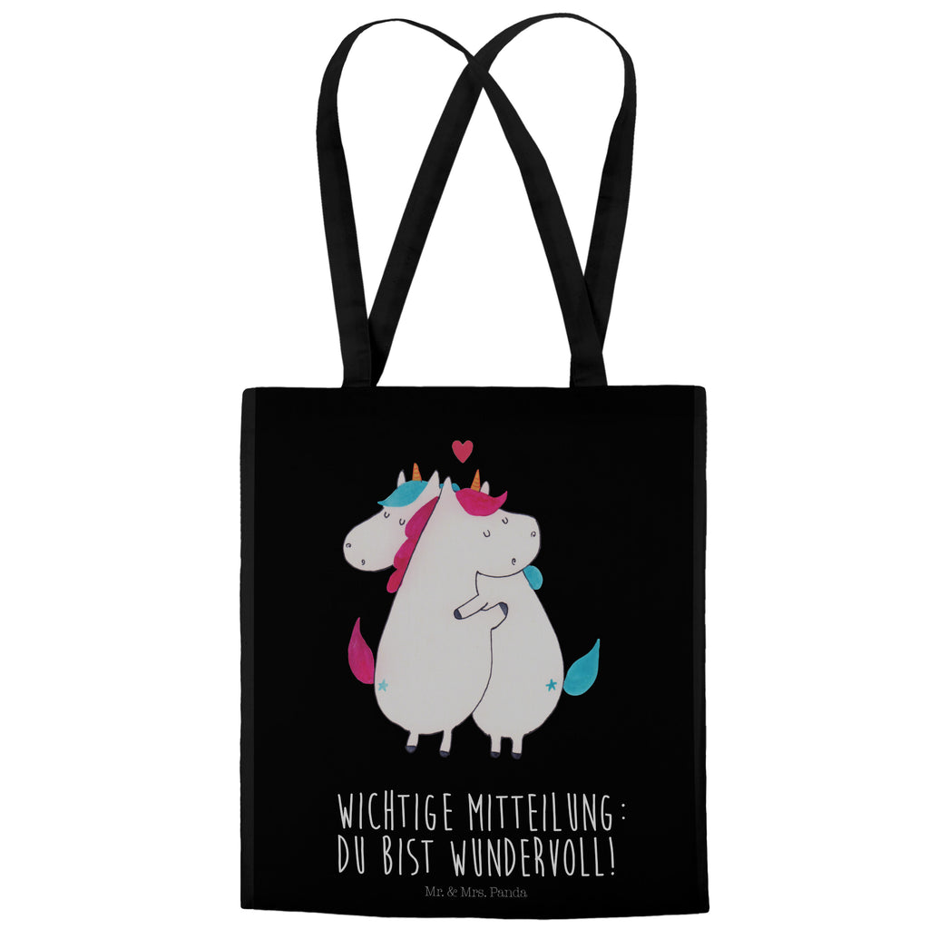 Tragetasche Einhorn Mitteilung Beuteltasche, Beutel, Einkaufstasche, Jutebeutel, Stoffbeutel, Einhorn, Einhörner, Einhorn Deko, Pegasus, Unicorn, Valentinstag, Valentine, Liebe, Geschenk, Partner, Ehe, lustig, witzig, Spruch