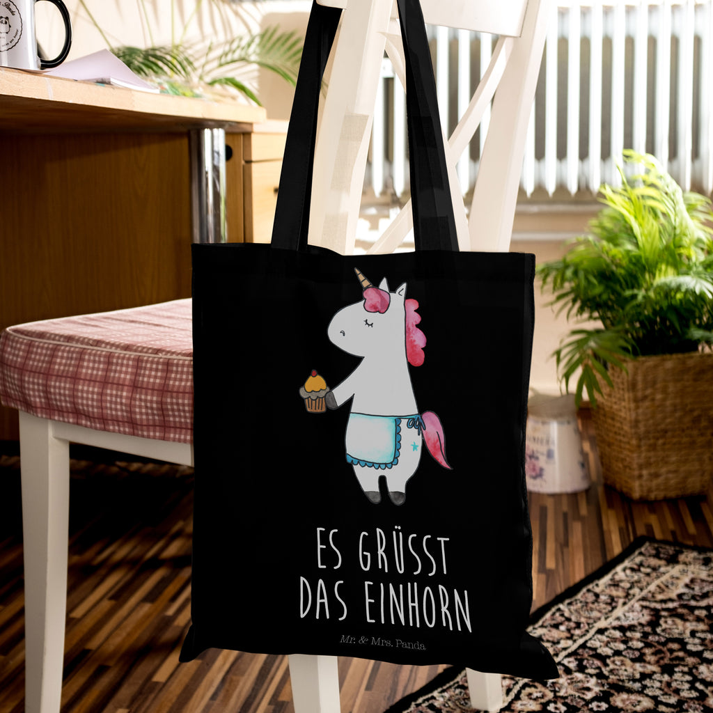 Tragetasche Einhorn Muffin Beuteltasche, Beutel, Einkaufstasche, Jutebeutel, Stoffbeutel, Einhorn, Einhörner, Einhorn Deko, Pegasus, Unicorn, Geburtstag, Backen, Muffin, Kekse, Geburtstagsgrüße, Glückwünsche, Liebesgrüße, Grüße