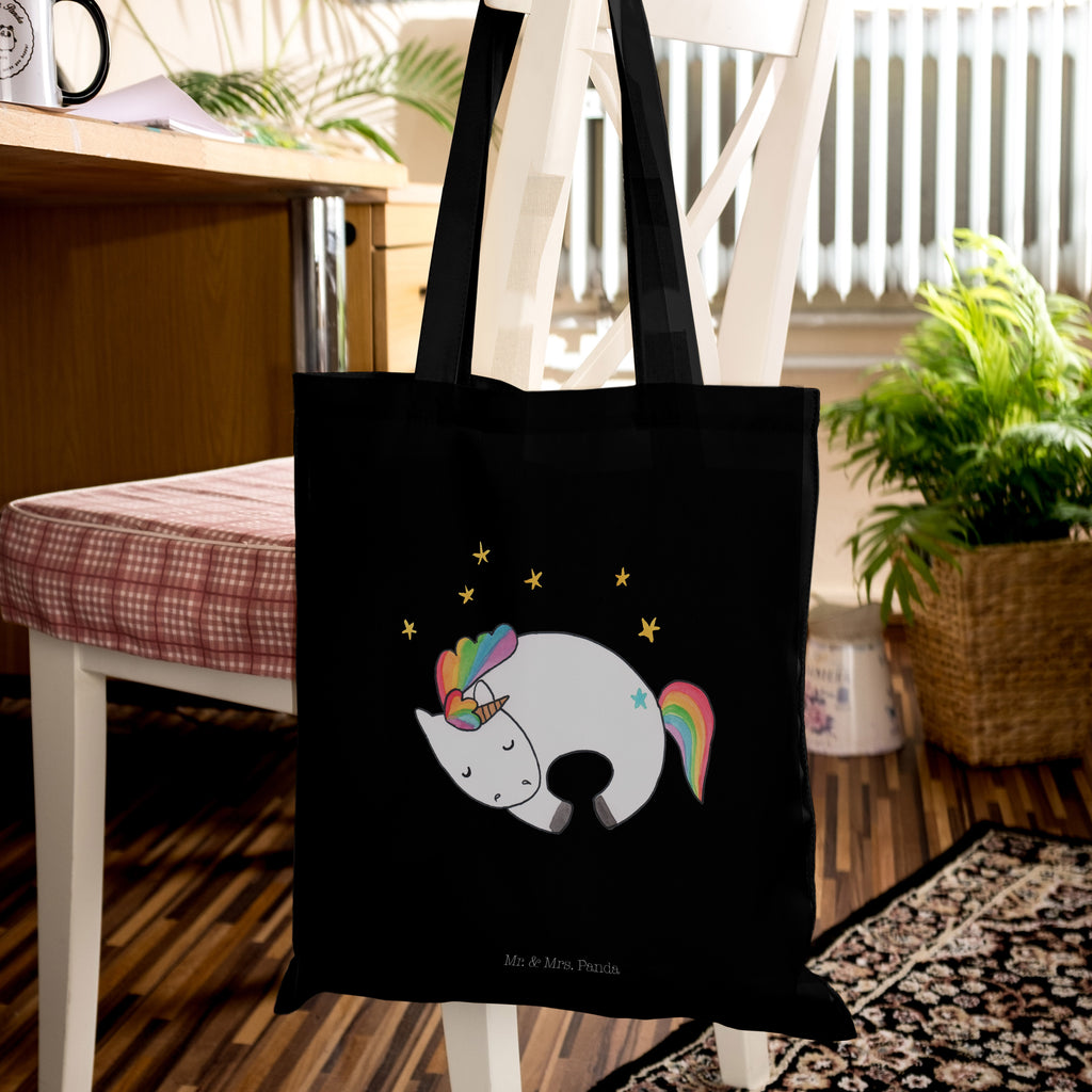 Tragetasche Einhorn Nacht Beuteltasche, Beutel, Einkaufstasche, Jutebeutel, Stoffbeutel, Einhorn, Einhörner, Einhorn Deko, Pegasus, Unicorn, Träume, Traum, unicorn, Realität, Menschen, Geschenk, Ruhe, Freundin