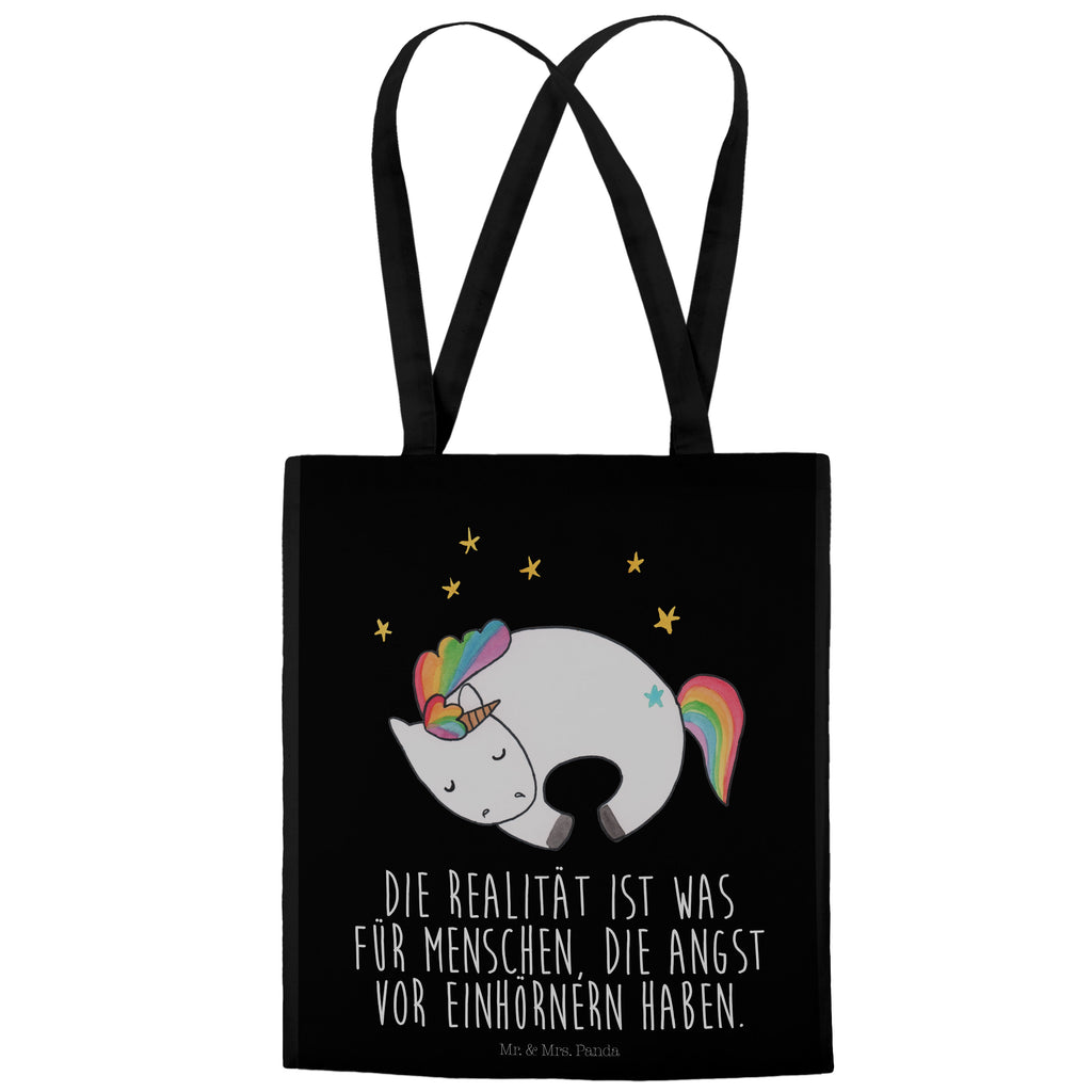 Tragetasche Einhorn Nacht Beuteltasche, Beutel, Einkaufstasche, Jutebeutel, Stoffbeutel, Einhorn, Einhörner, Einhorn Deko, Pegasus, Unicorn, Träume, Traum, unicorn, Realität, Menschen, Geschenk, Ruhe, Freundin