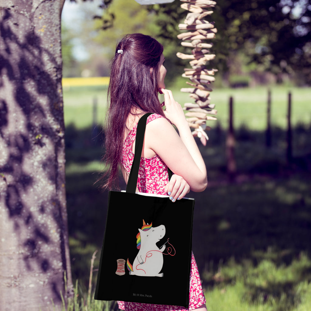 Tragetasche Einhorn Näherin Beuteltasche, Beutel, Einkaufstasche, Jutebeutel, Stoffbeutel, Einhorn, Einhörner, Einhorn Deko, Pegasus, Unicorn, Näherin, nähen, Mädchen, Freundin, Häkeln, Stricken, basteln, Nähzimmer