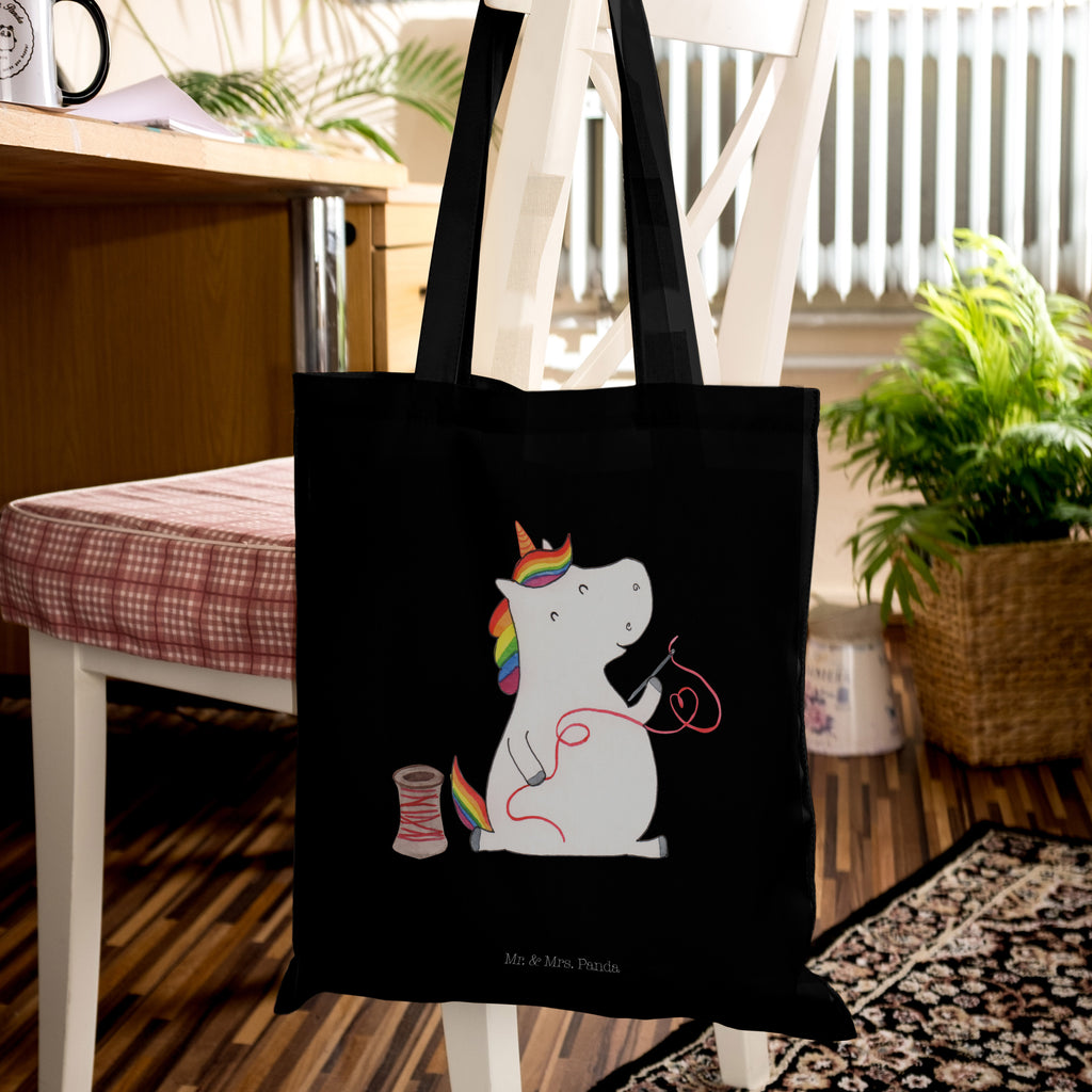 Tragetasche Einhorn Näherin Beuteltasche, Beutel, Einkaufstasche, Jutebeutel, Stoffbeutel, Einhorn, Einhörner, Einhorn Deko, Pegasus, Unicorn, Näherin, nähen, Mädchen, Freundin, Häkeln, Stricken, basteln, Nähzimmer