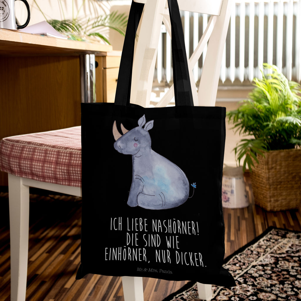 Tragetasche Einhorn Nashorn Beuteltasche, Beutel, Einkaufstasche, Jutebeutel, Stoffbeutel, Einhorn, Einhörner, Einhorn Deko, Pegasus, Unicorn, Regenbogen, witzig, lustig, Zoo, Glitzer, Einhornpower, Erwachsenwerden, Nashorn, Nashörner