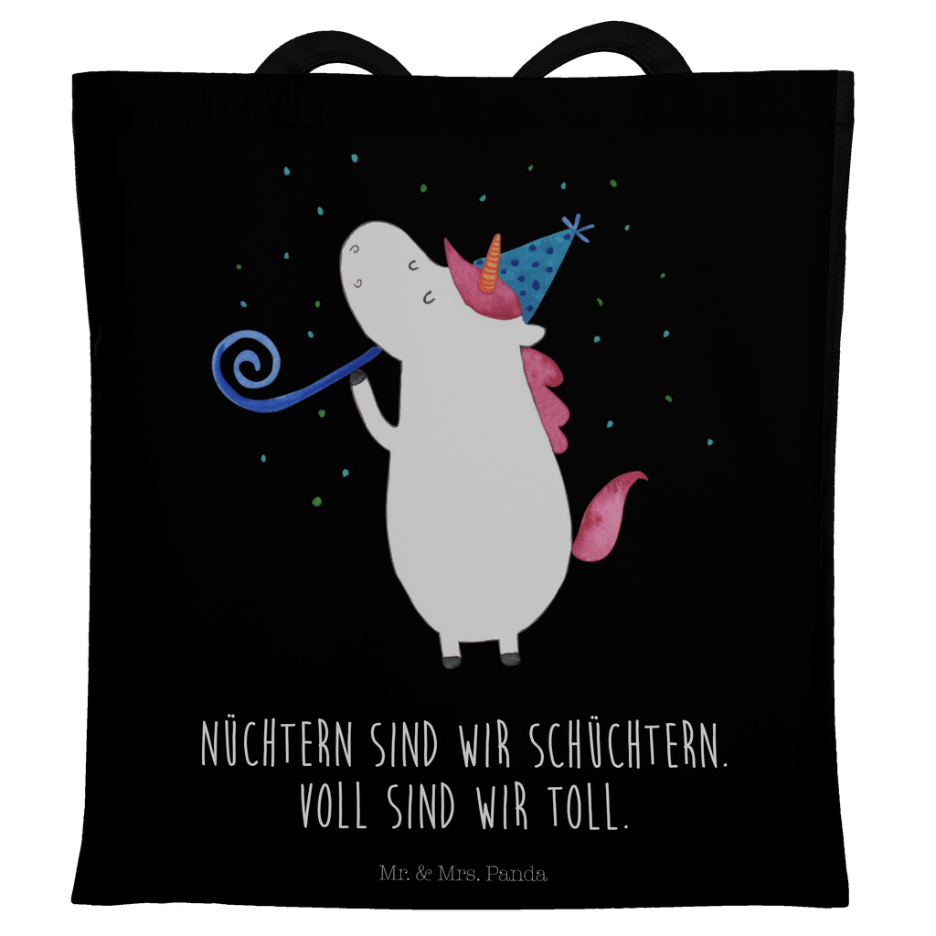 Tragetasche Einhorn Party Beuteltasche, Beutel, Einkaufstasche, Jutebeutel, Stoffbeutel, Einhorn, Einhörner, Einhorn Deko, Pegasus, Unicorn, Glitzer, Konfetti, Party, Geburtstag, Feier, Fest, Alkohol, Disco, Club