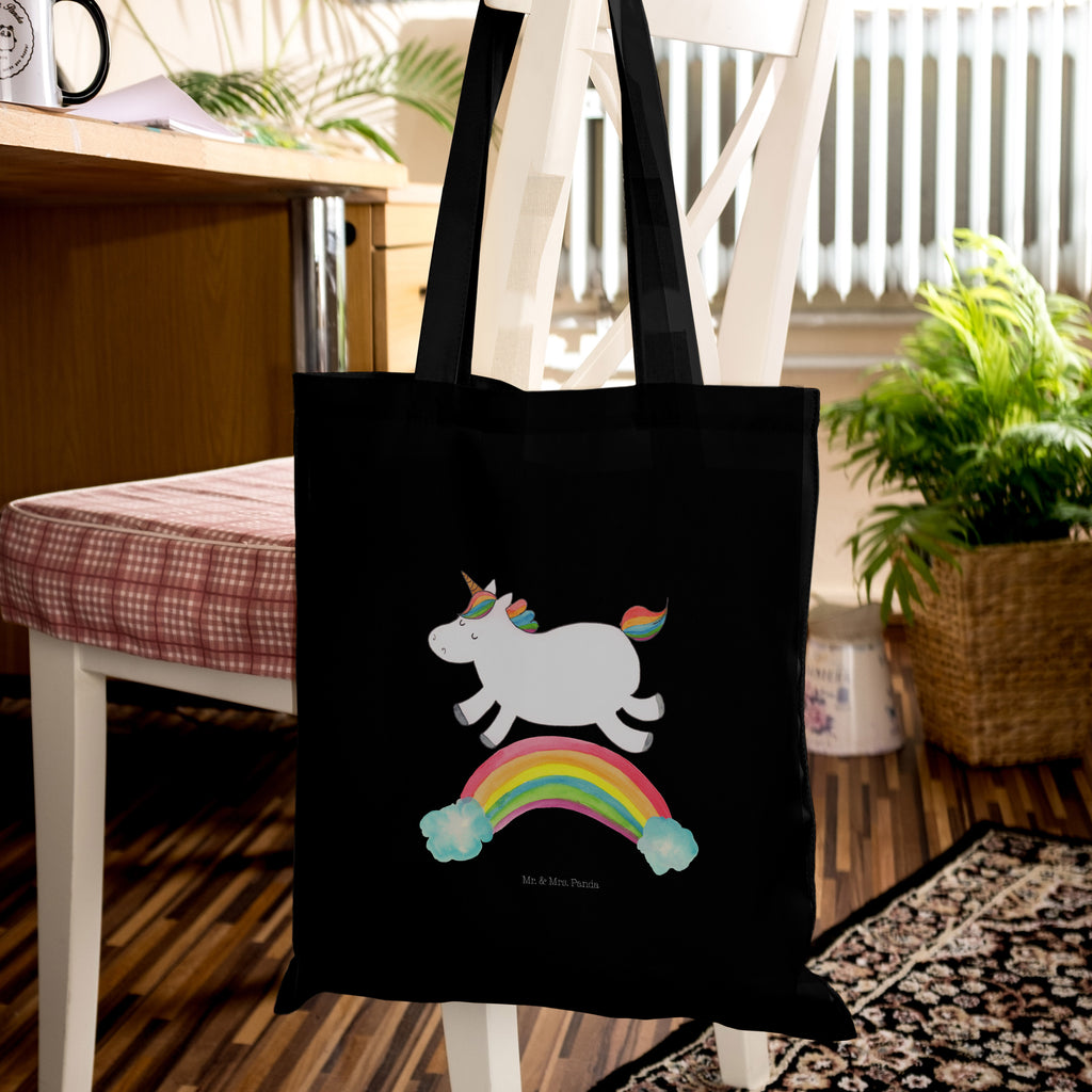 Tragetasche Einhorn Regenbogen Beuteltasche, Beutel, Einkaufstasche, Jutebeutel, Stoffbeutel, Einhorn, Einhörner, Einhorn Deko, Pegasus, Unicorn, Regenbogen, Glitzer, Einhornpower, Erwachsenwerden, Einhornautobahn