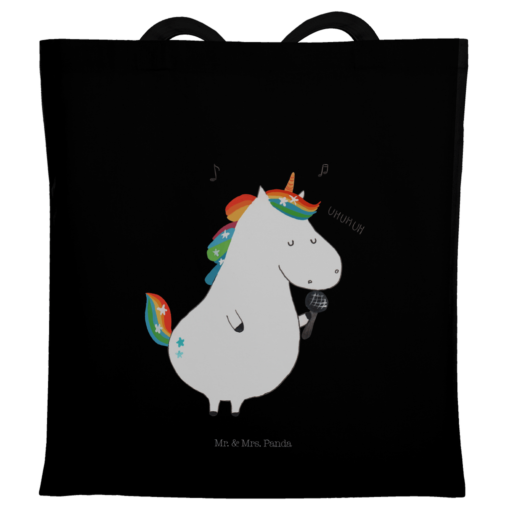 Tragetasche Einhorn Sänger Beuteltasche, Beutel, Einkaufstasche, Jutebeutel, Stoffbeutel, Einhorn, Einhörner, Einhorn Deko, Pegasus, Unicorn, Glitzer, Konfetti, Party, Geburtstag, Feier, Fest, Disco, Sängerin, Sänger, Freundin