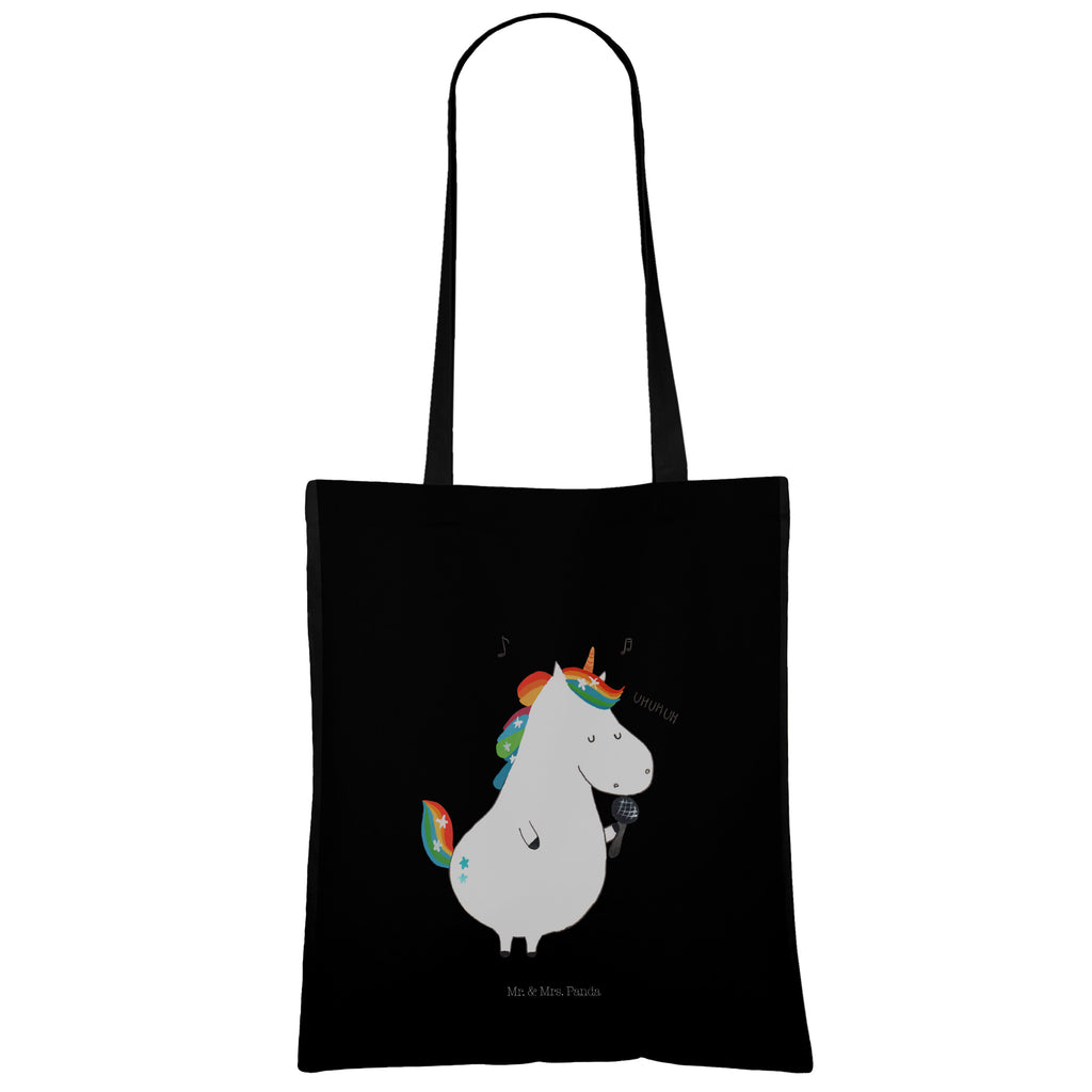 Tragetasche Einhorn Sänger Beuteltasche, Beutel, Einkaufstasche, Jutebeutel, Stoffbeutel, Einhorn, Einhörner, Einhorn Deko, Pegasus, Unicorn, Glitzer, Konfetti, Party, Geburtstag, Feier, Fest, Disco, Sängerin, Sänger, Freundin