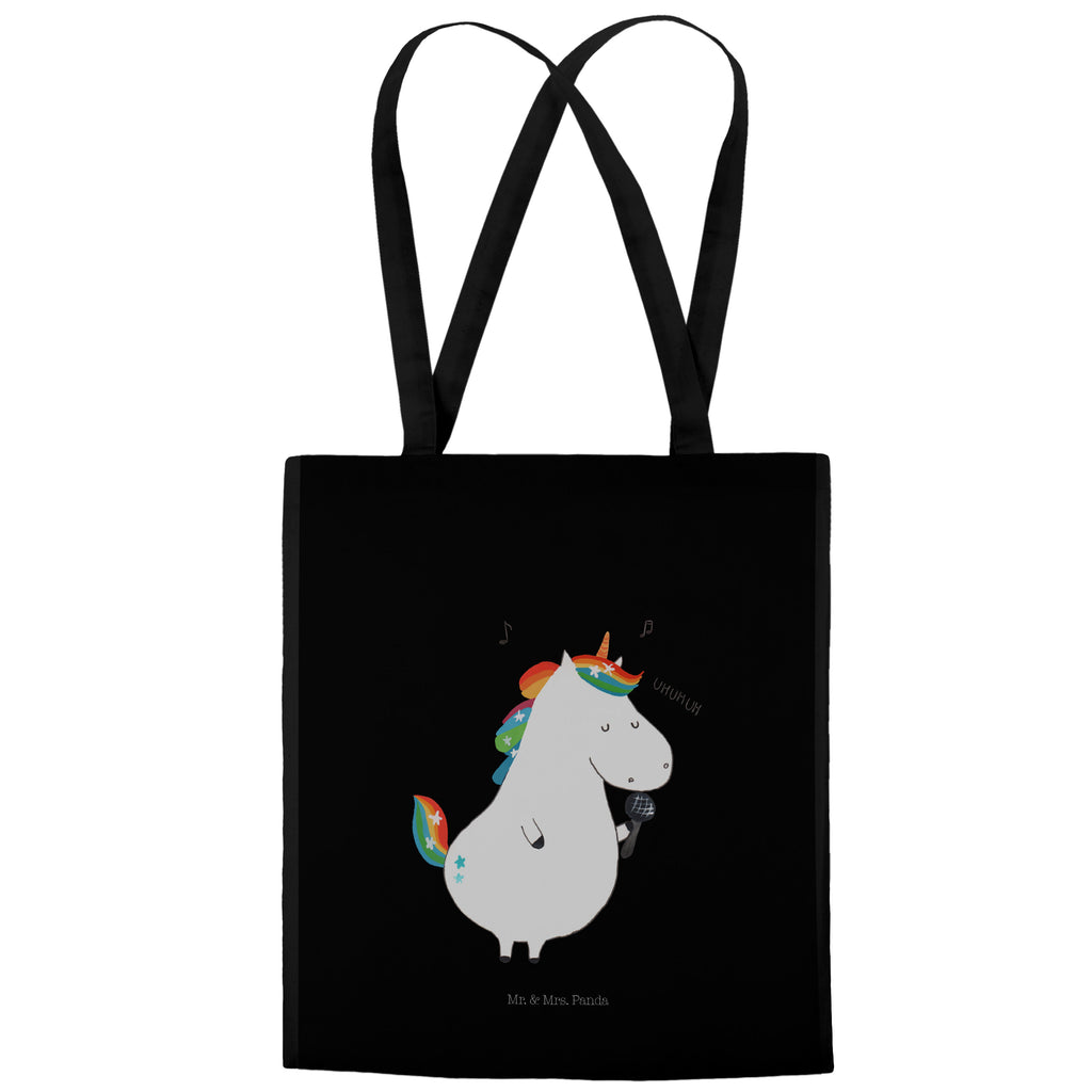 Tragetasche Einhorn Sänger Beuteltasche, Beutel, Einkaufstasche, Jutebeutel, Stoffbeutel, Einhorn, Einhörner, Einhorn Deko, Pegasus, Unicorn, Glitzer, Konfetti, Party, Geburtstag, Feier, Fest, Disco, Sängerin, Sänger, Freundin