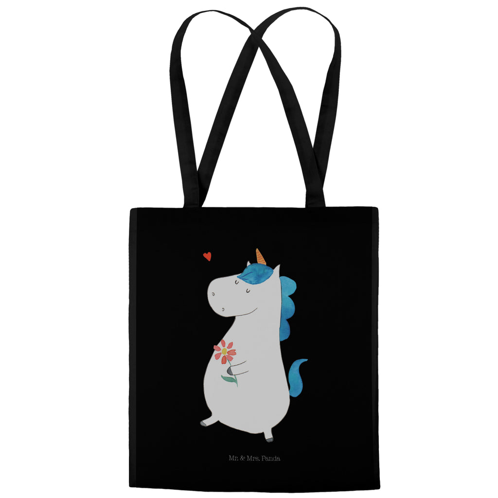 Tragetasche Einhorn Spaziergang Beuteltasche, Beutel, Einkaufstasche, Jutebeutel, Stoffbeutel, Einhorn, Einhörner, Einhorn Deko, Pegasus, Unicorn, Glitzer, Blumen, Spaziergang, Motivation, Gute Laune, Freude, Freundin, Mutter, Schwester